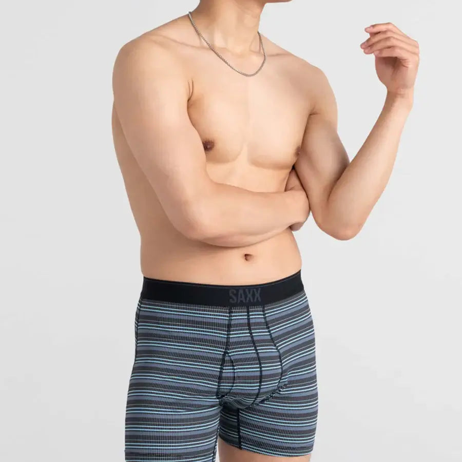 Saxx Quest QDM Boxer Brief Fly 2 Pack - Sunrise Stripe / Black
