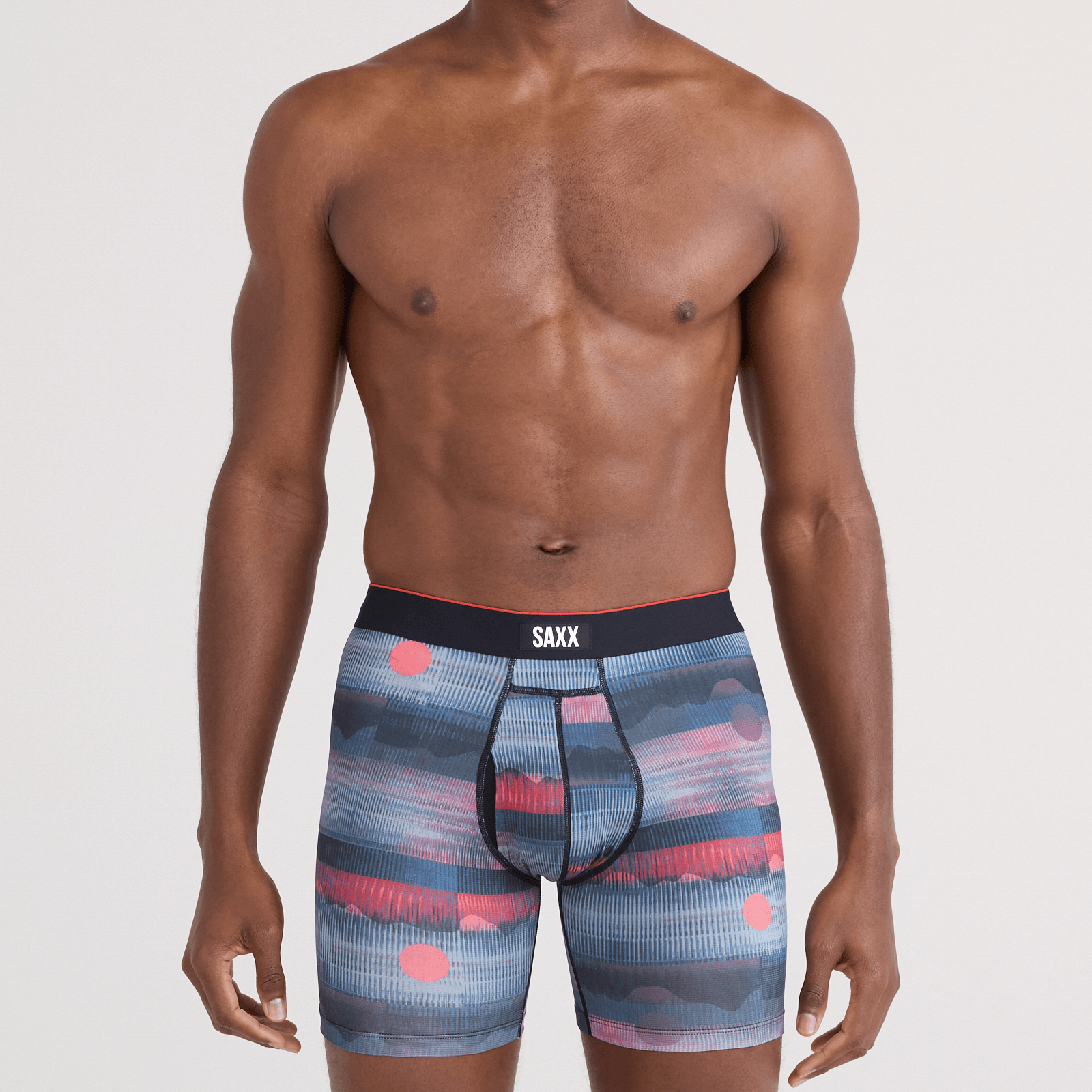 Saxx Multi-Sport Performance Mesh Boxer Brief 6" - Mystery Peaks