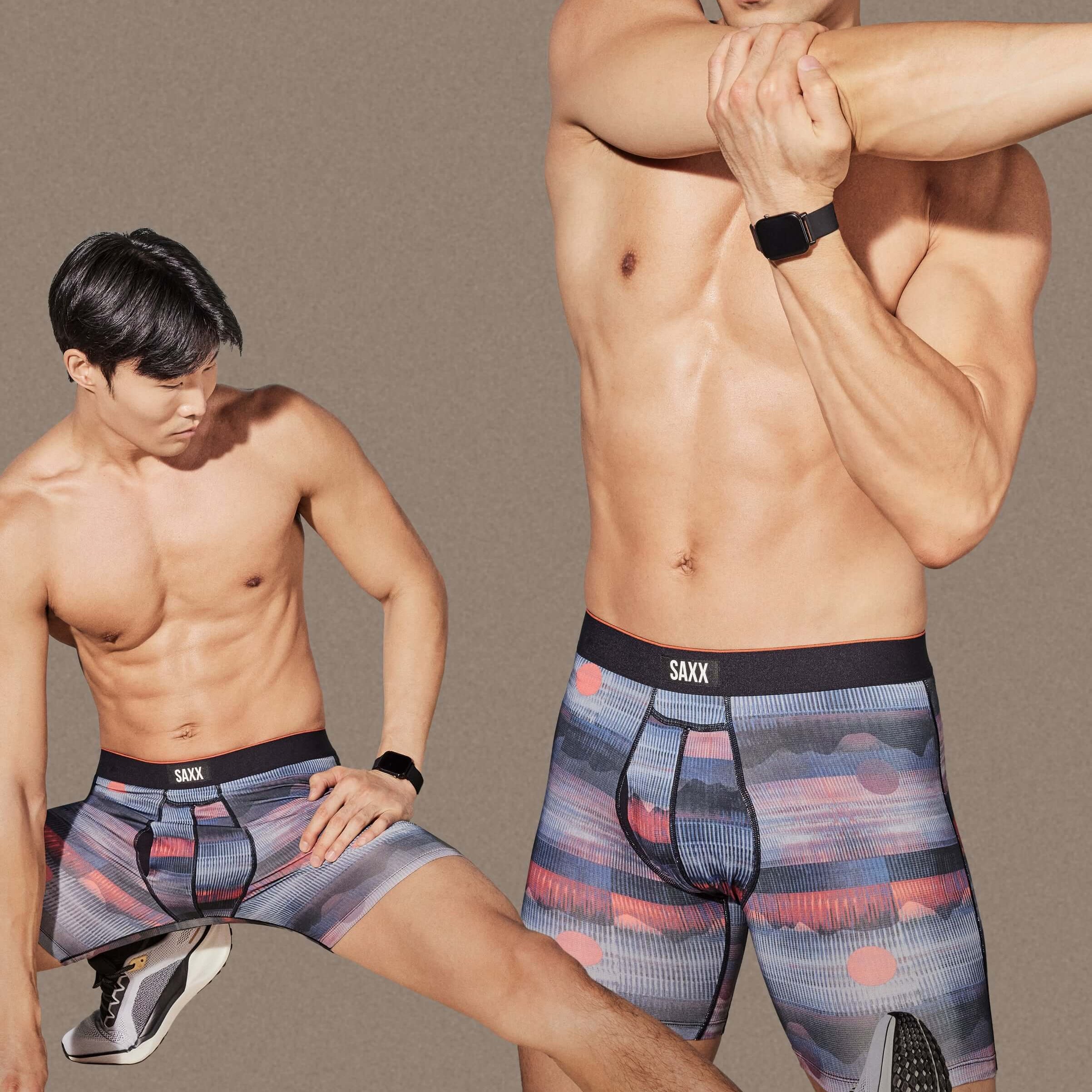 Saxx Multi-Sport Performance Mesh Boxer Brief 6" - Mystery Peaks