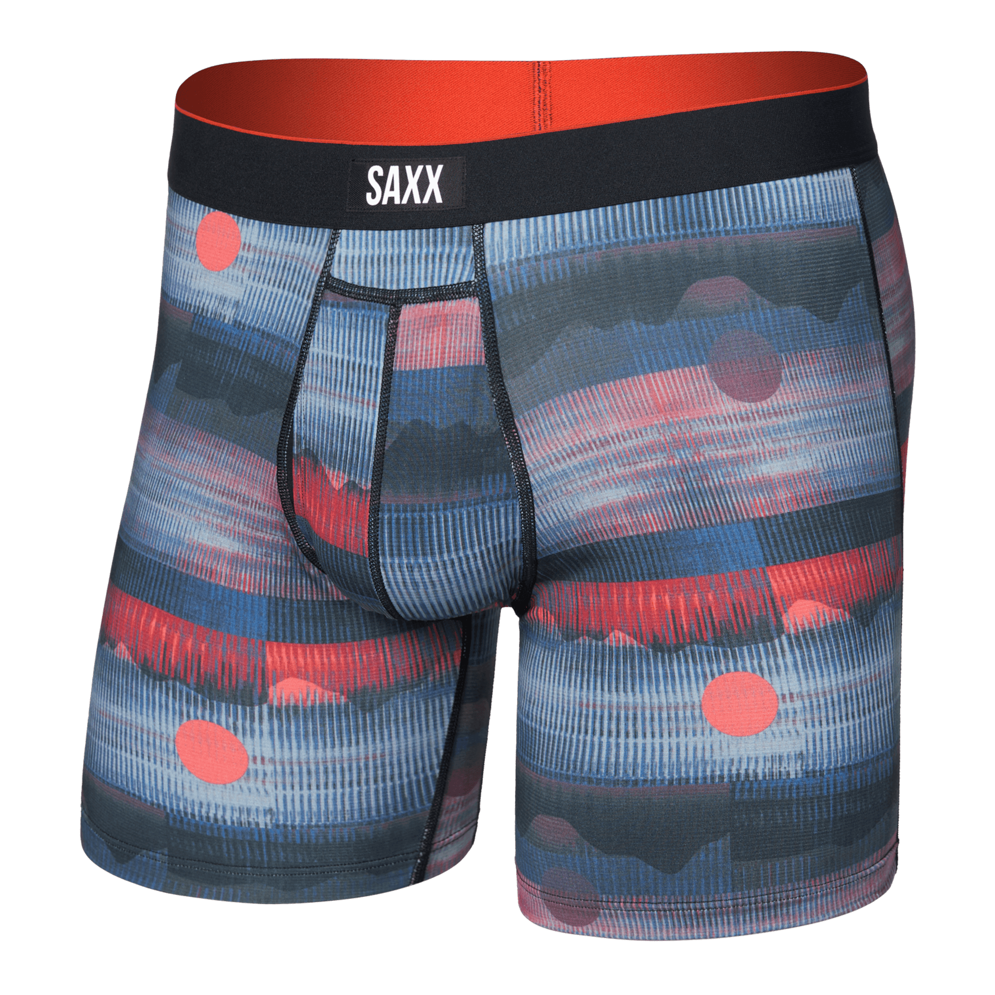 Saxx Multi-Sport Performance Mesh Boxer Brief 6" - Mystery Peaks