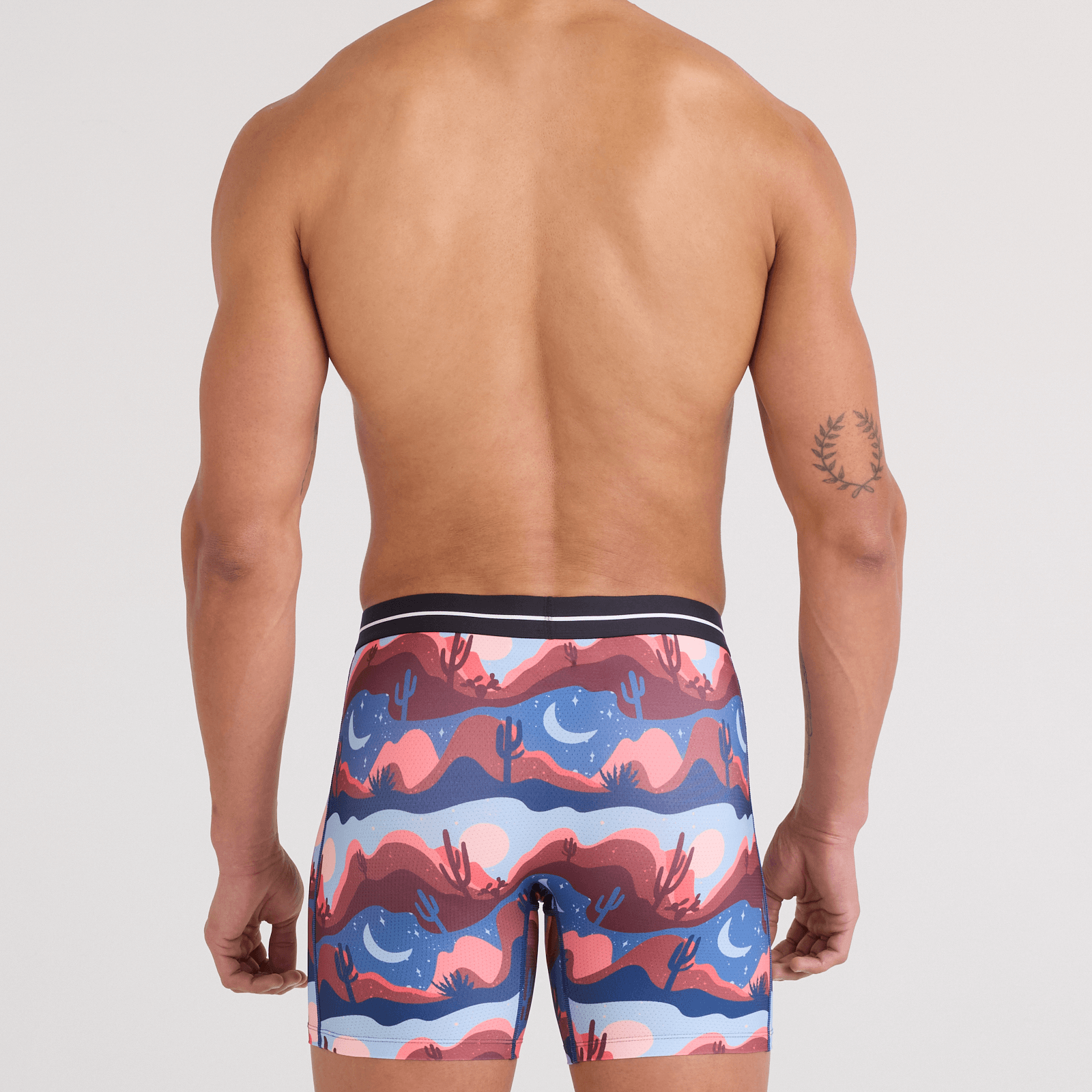 Saxx Underwear Volt Breathable Mesh Boxer Brief 6" - Canyon Daze - Red Clay