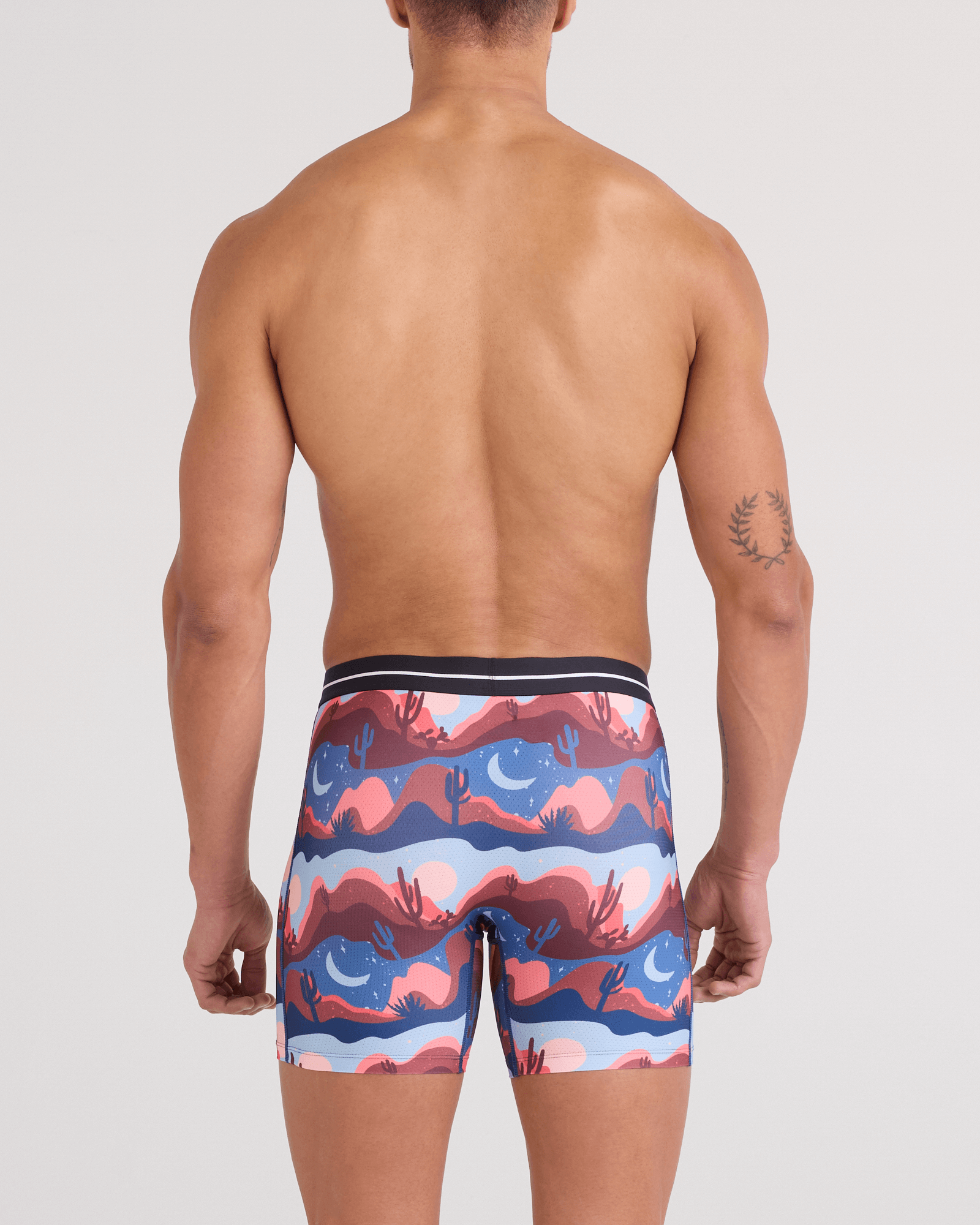 Saxx Underwear Volt Breathable Mesh Boxer Brief 6" - Canyon Daze - Red Clay