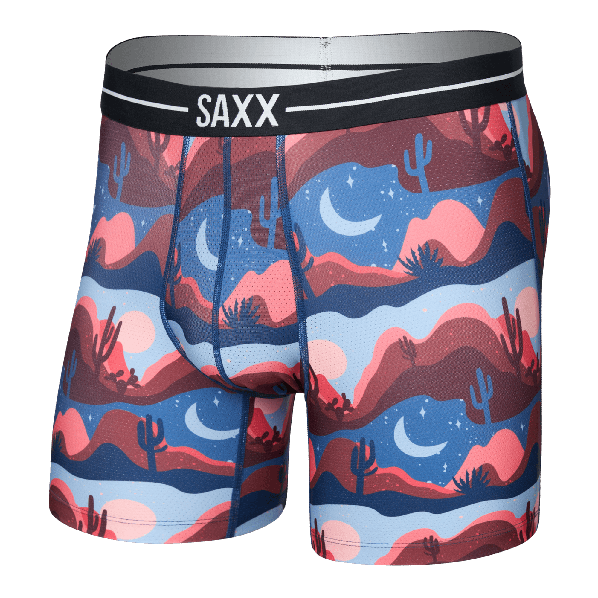 Saxx Underwear Volt Breathable Mesh Boxer Brief 6" - Canyon Daze - Red Clay