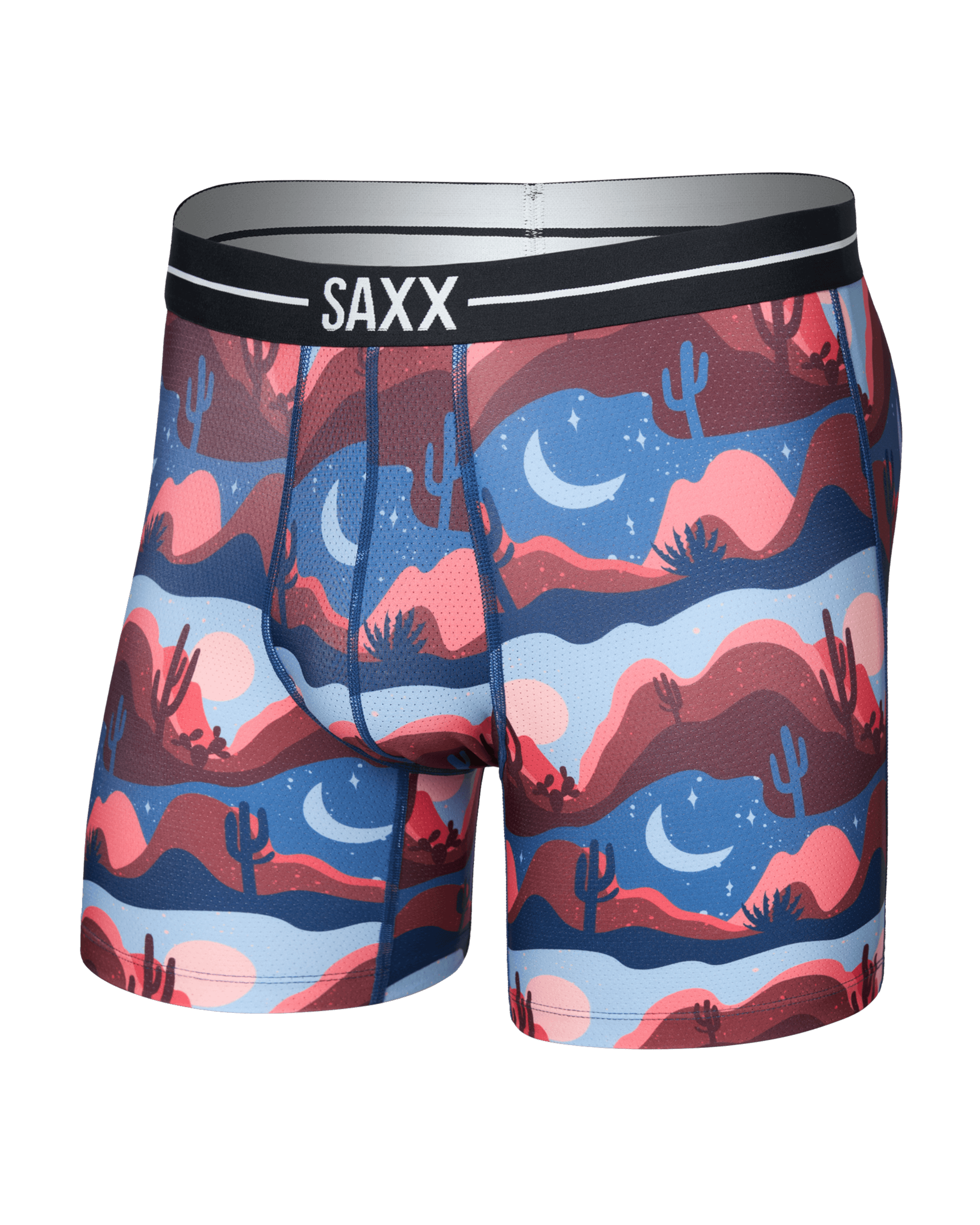 Saxx Underwear Volt Breathable Mesh Boxer Brief 6" - Canyon Daze - Red Clay