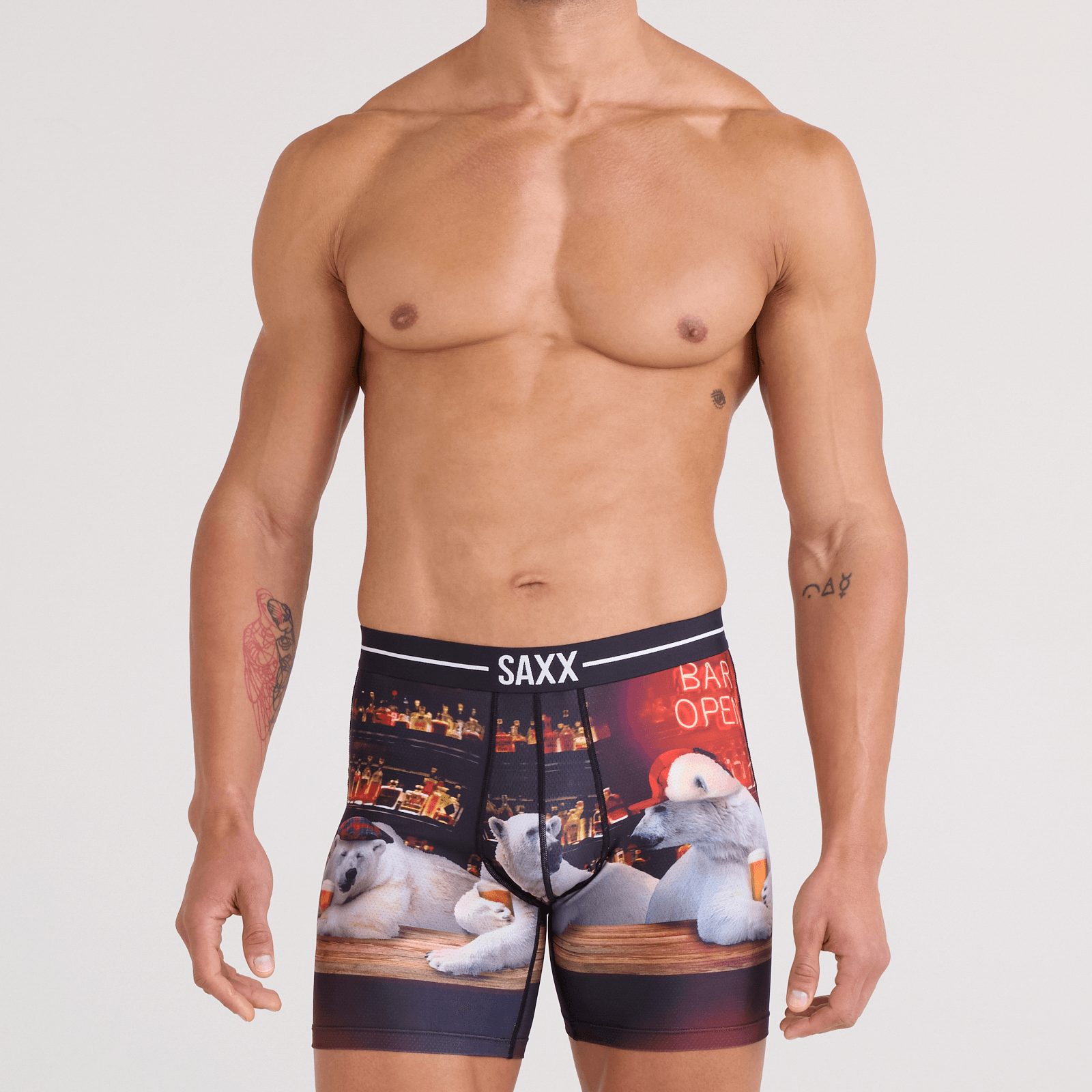 Saxx Underwear Volt Breathable Mesh Boxer Brief 6" - Da Bears-Multi