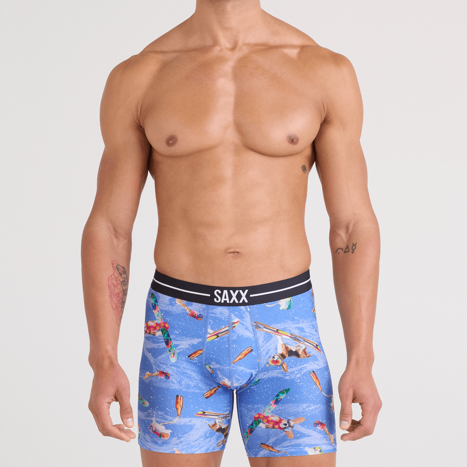 Saxx Underwear Volt Breathable Mesh Boxer Brief 6" - Haute Doggers, Sail Blue
