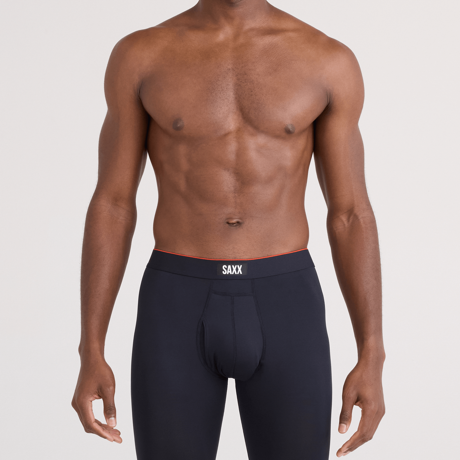 Saxx Multi-Sport Mesh Performance Long Boxer Brief 8" - Black