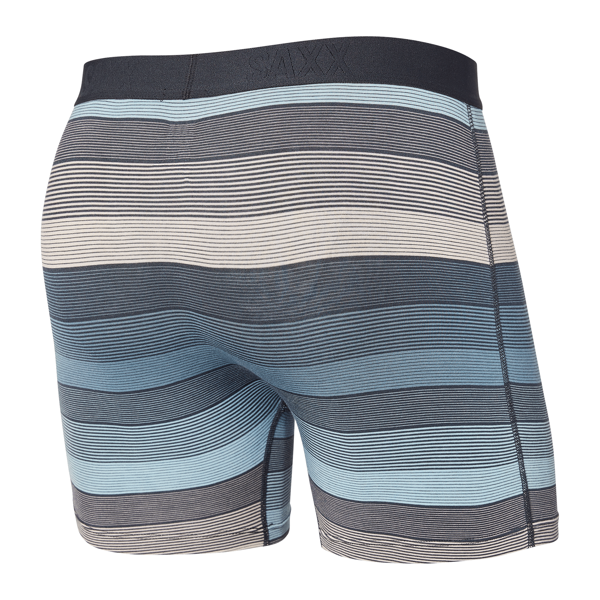 Saxx Vibe Supersoft 1 Pack Boxer Briefs - Hazy Stripe Washed Blue