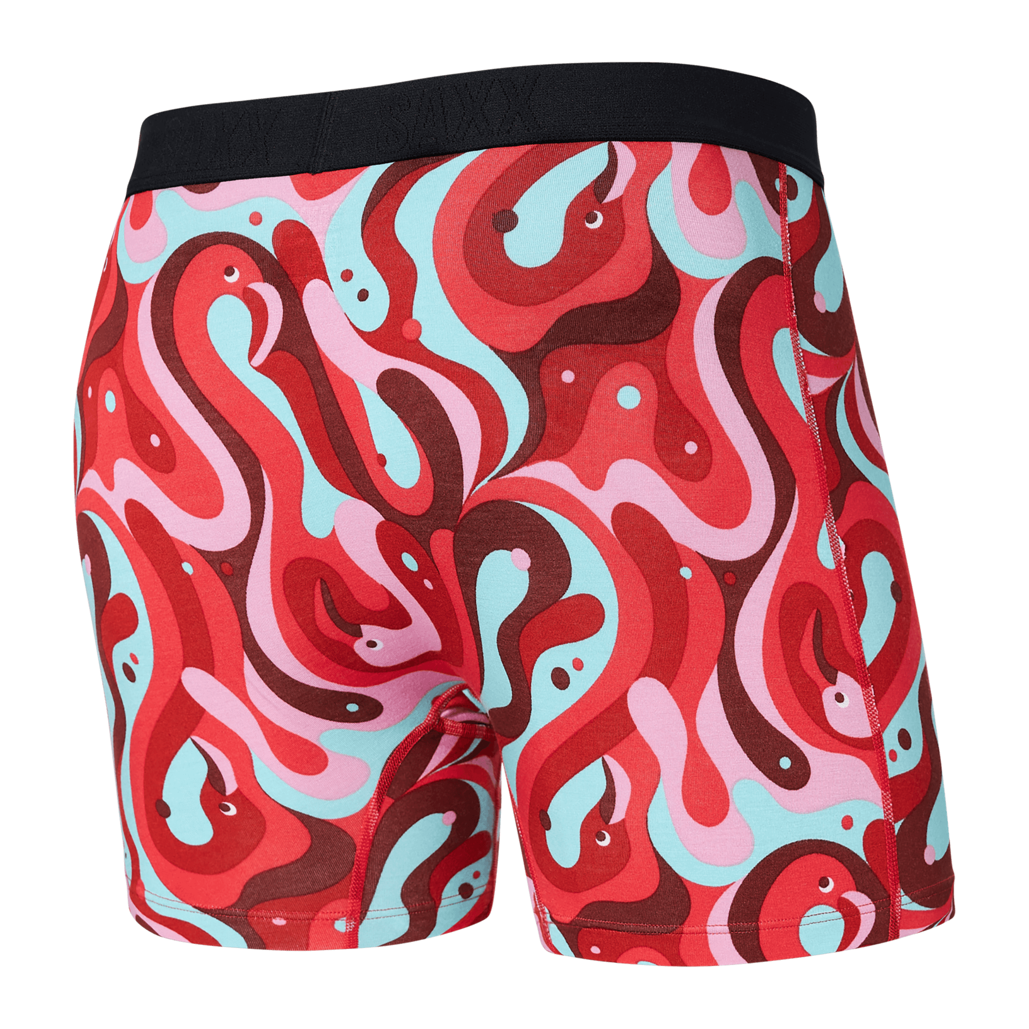 Saxx Underwear Vibe Supersoft 1 Pack Boxer Briefs - Lava Lamp Flamingo