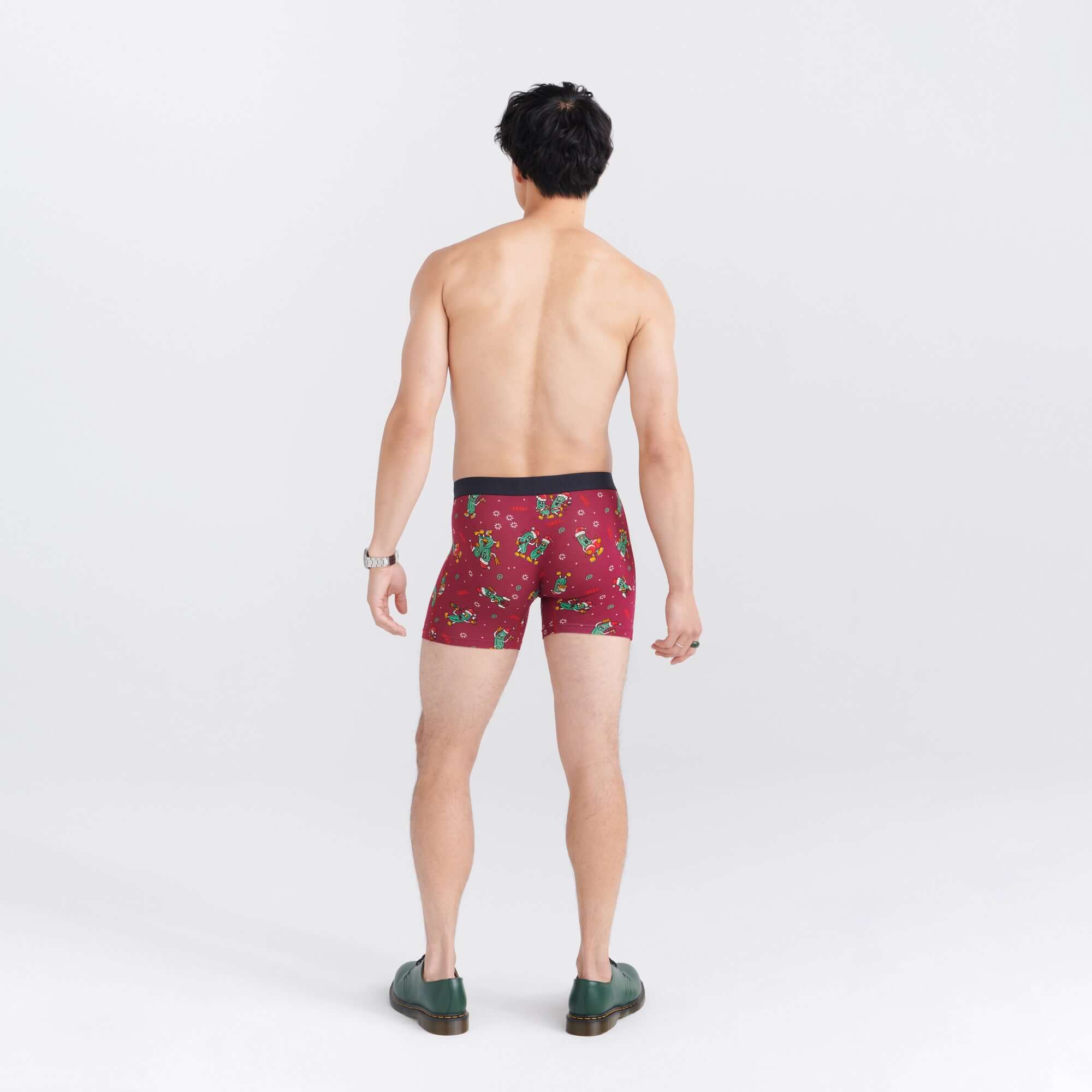 Saxx Underwear Vibe Supersoft 1 Pack Boxer Briefs - Pickled Merlot