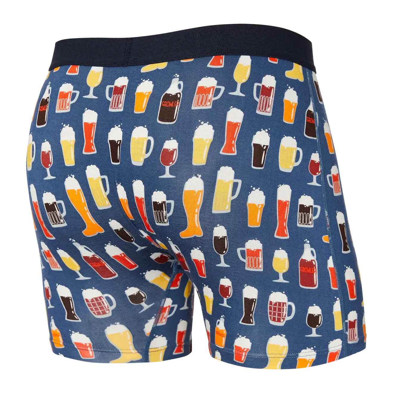 Saxx Underwear Vibe Supersoft 1 Pack Boxer Briefs - Dark Denim Pitcher Perfect
