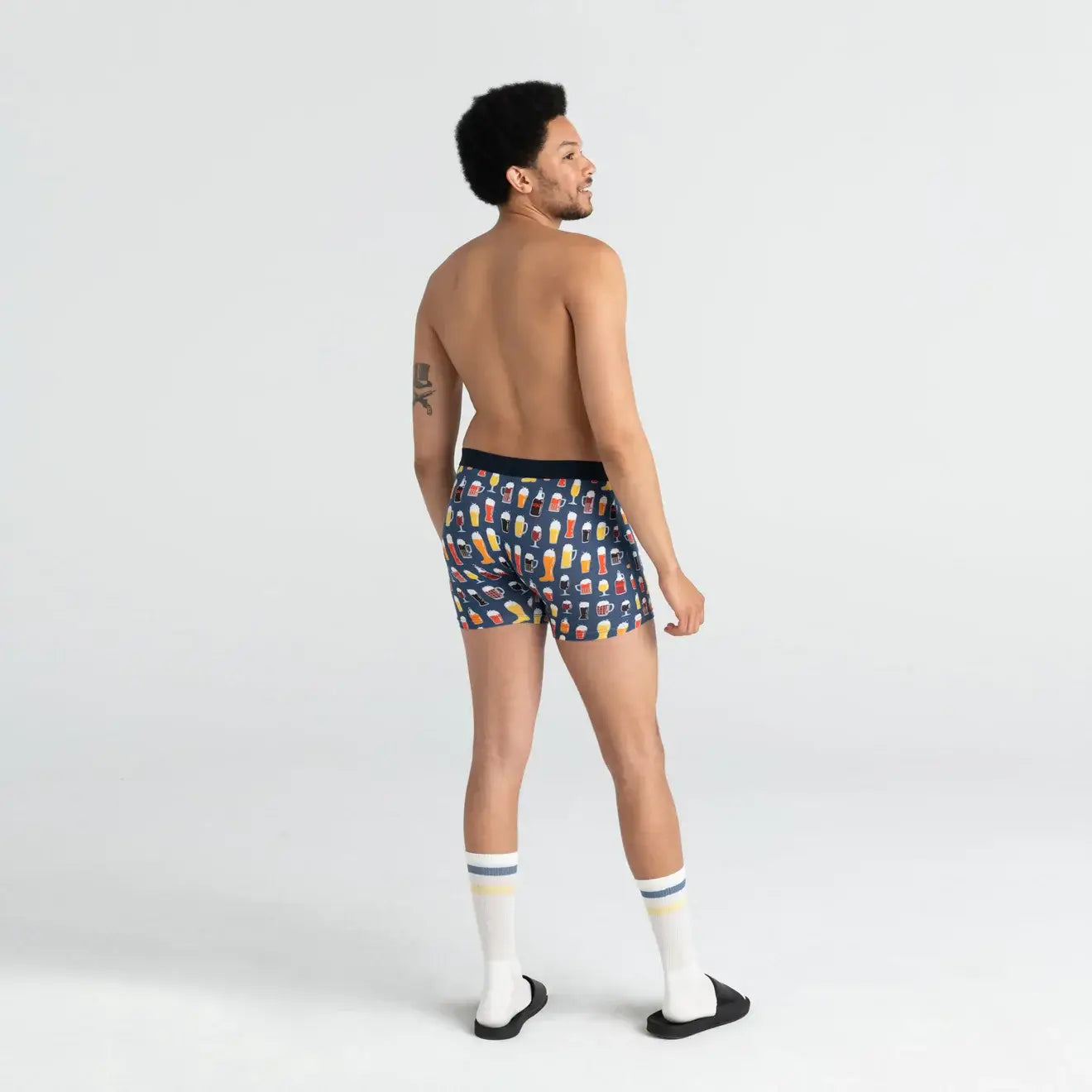 Saxx Underwear Vibe Supersoft 1 Pack Boxer Briefs - Dark Denim Pitcher Perfect