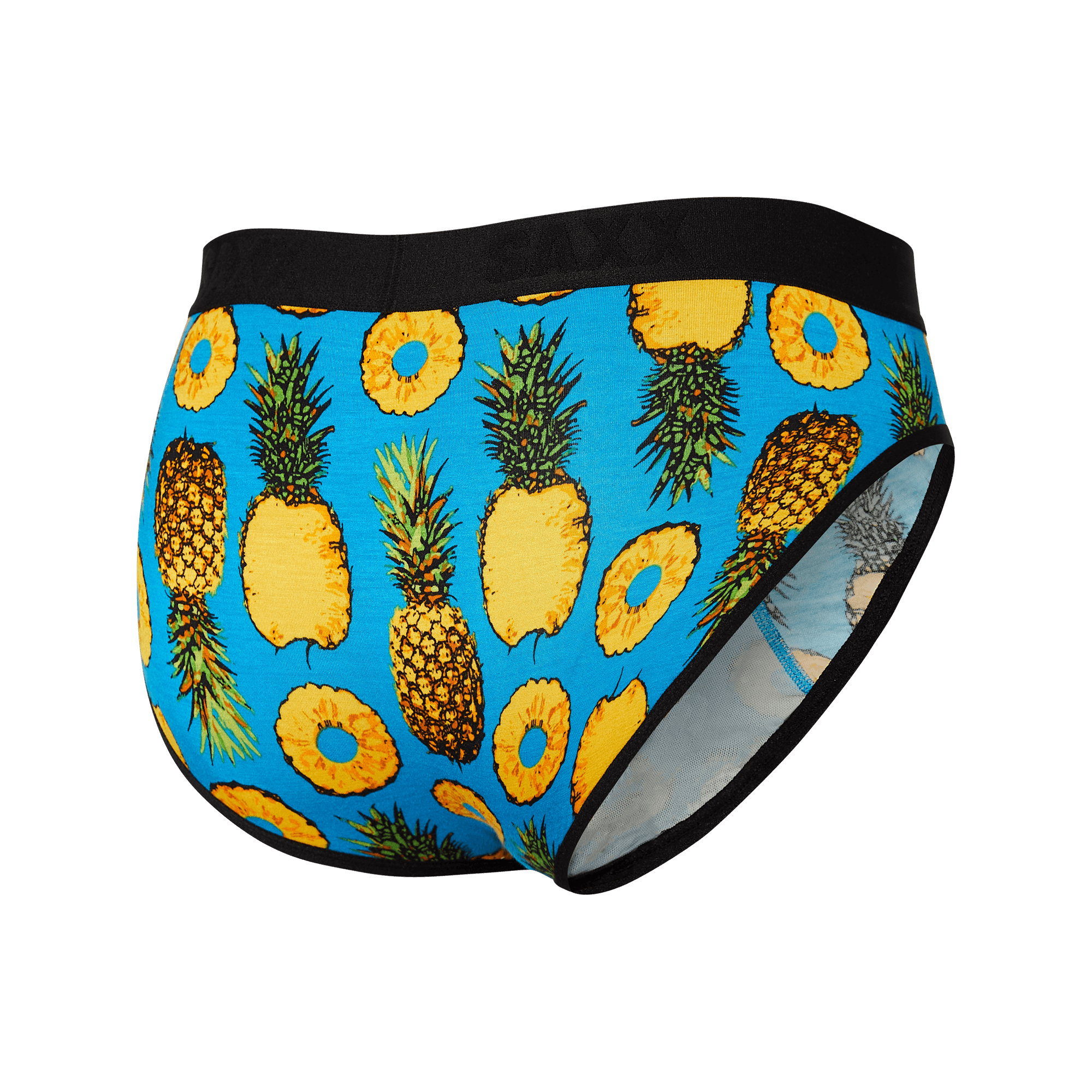 Saxx Ultra Super Soft 1 Pack Briefs - Polka Pineapple Blue