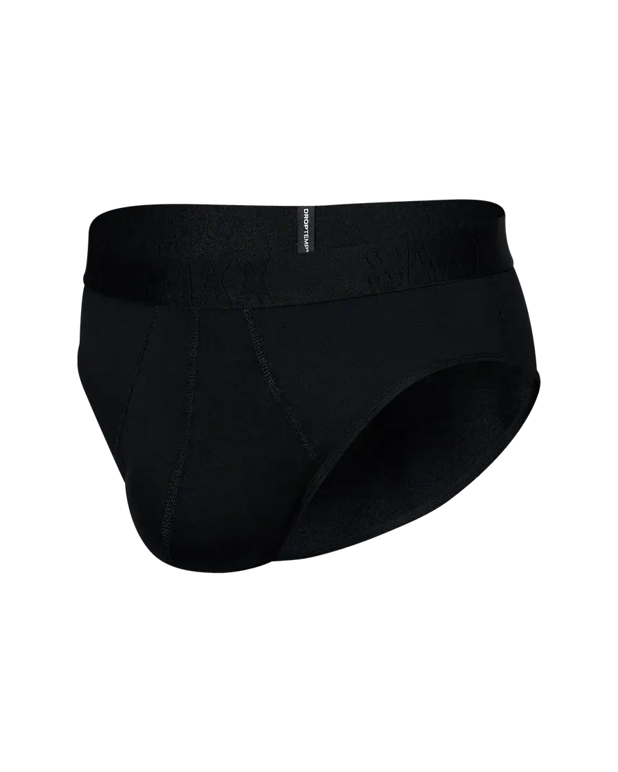 Saxx Underwear DROPTEMP™ Cooling Cotton 1 Pack Briefs - Black
