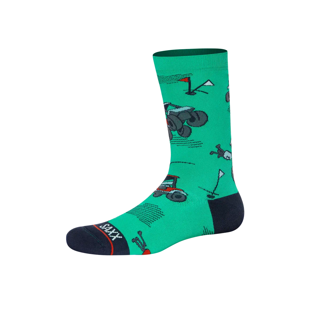 Saxx Whole Pakage 1 Pack Crew Socks - Off Course Carts - Green