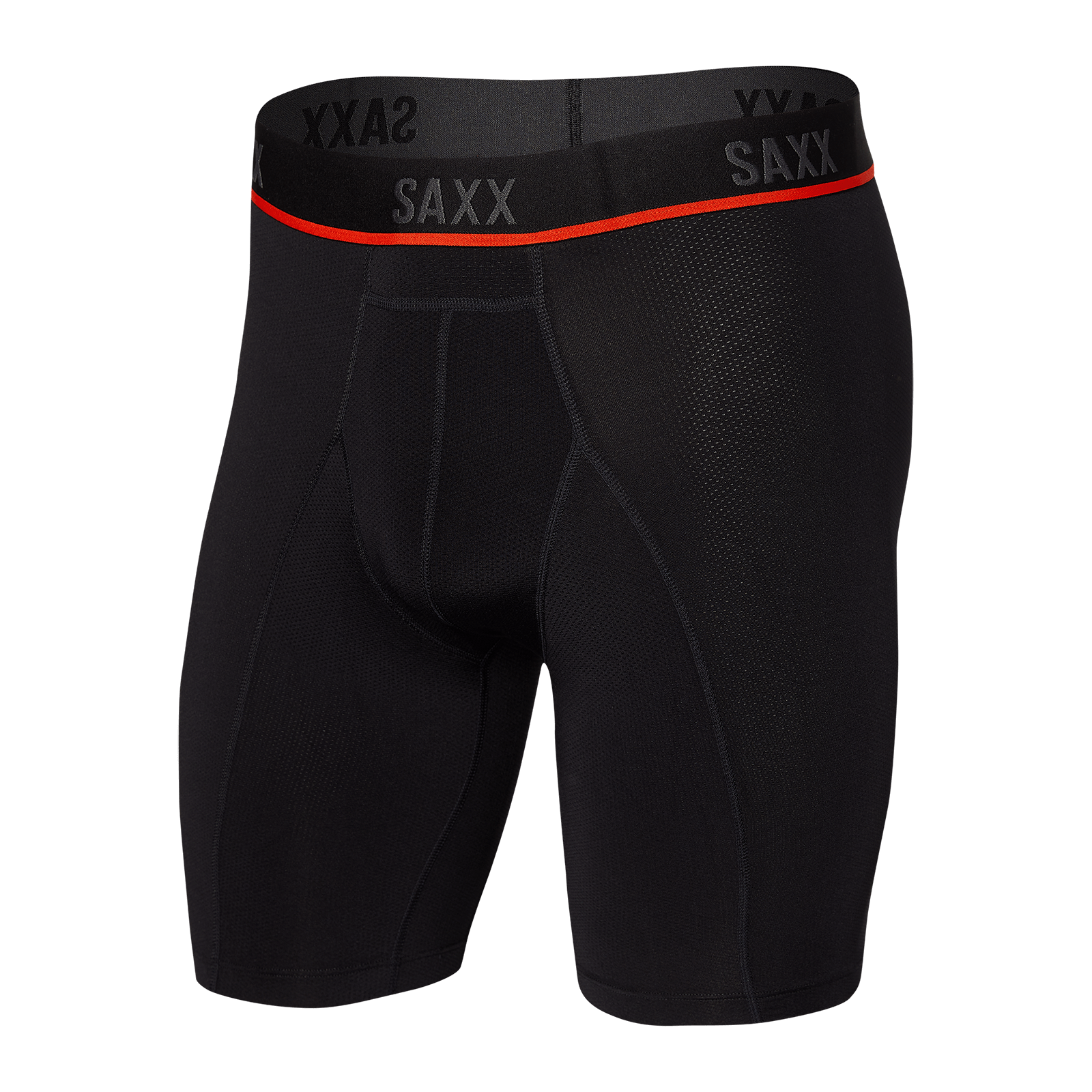 Saxx Underwear Kinetic Light-Compression Mesh Long Leg Boxer Briefs - 8"