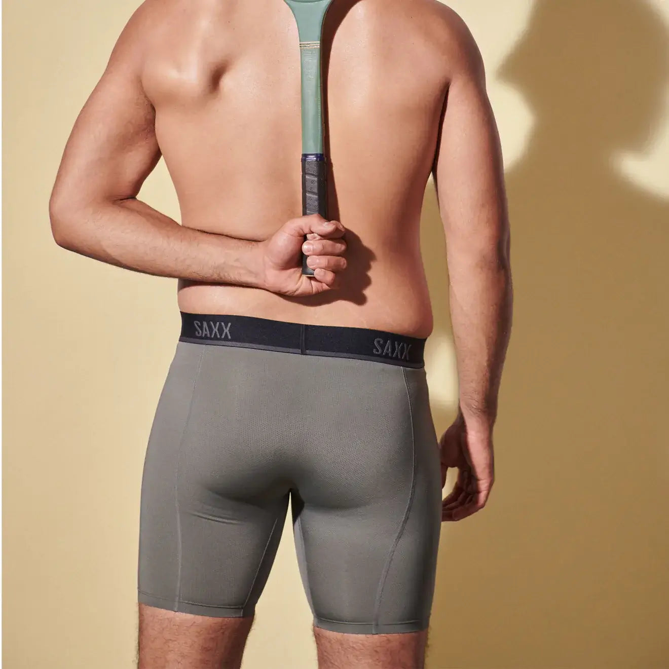 Saxx Underwear Kinetic Light-Compression Mesh Long Leg Boxer Briefs - 8"