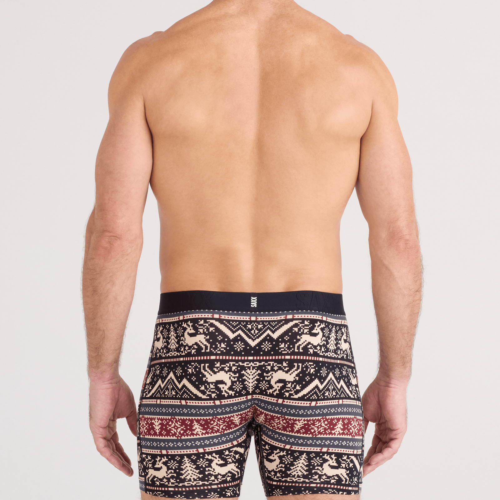 SAXX DropTemp™ Cooling Cotton Boxer Briefs 2 Pack, Caribou / Black