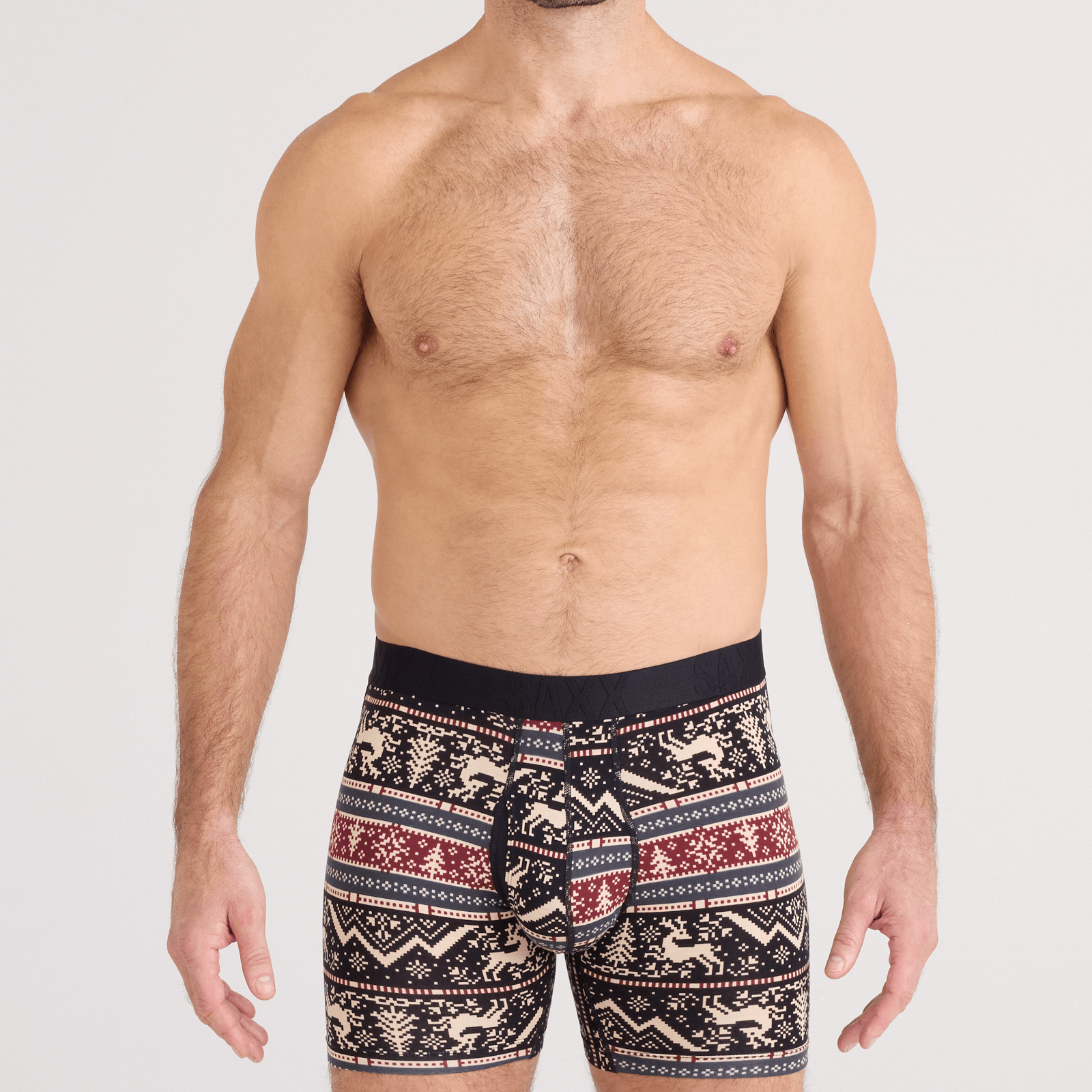 SAXX DropTemp™ Cooling Cotton Boxer Briefs 2 Pack, Caribou / Black