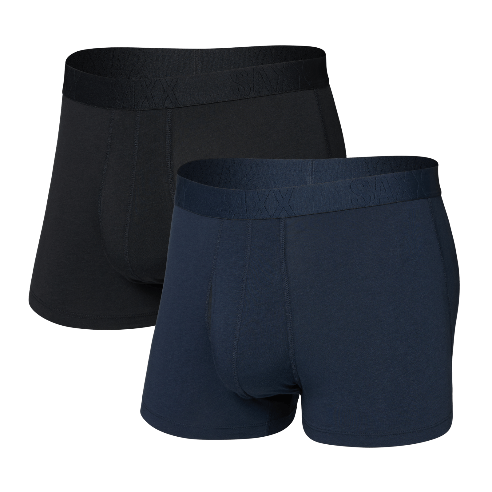 SAXX DropTemp® Cooling Cotton Trunks – Slim Fit with Fly – Dark Ink / Black