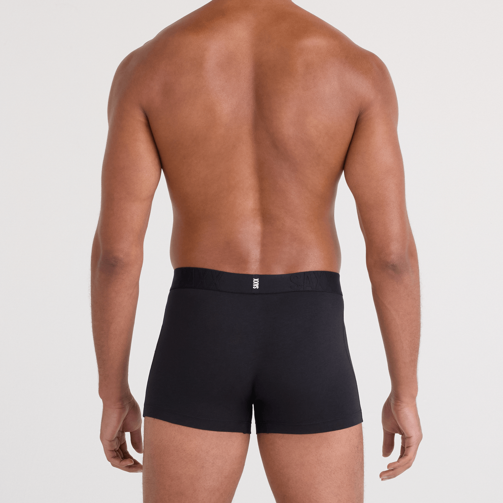SAXX DropTemp® Cooling Cotton Trunks – Slim Fit with Fly – Dark Ink / Black