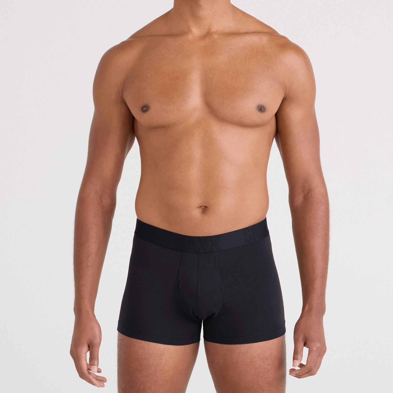 SAXX DropTemp® Cooling Cotton Trunks – Slim Fit with Fly – Dark Ink / Black