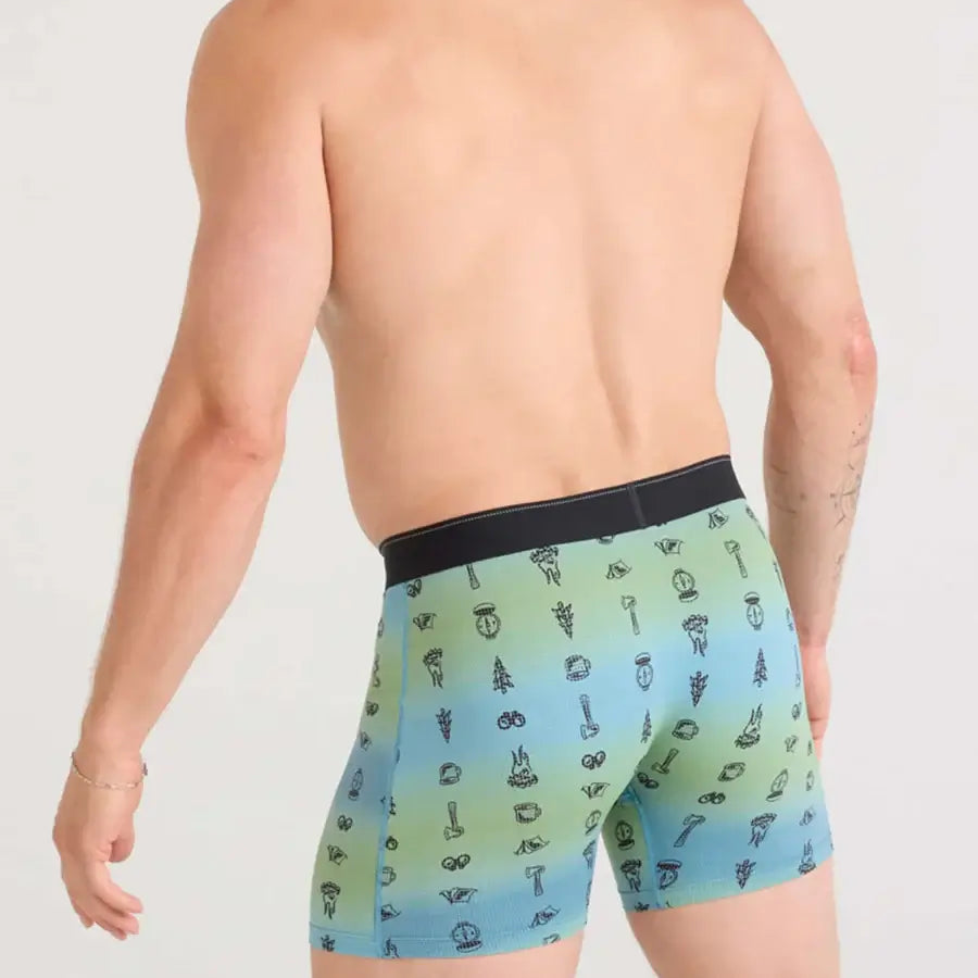 Saxx Quest QDM Boxer Brief Fly 2 Pack - Camp Ombre / Black