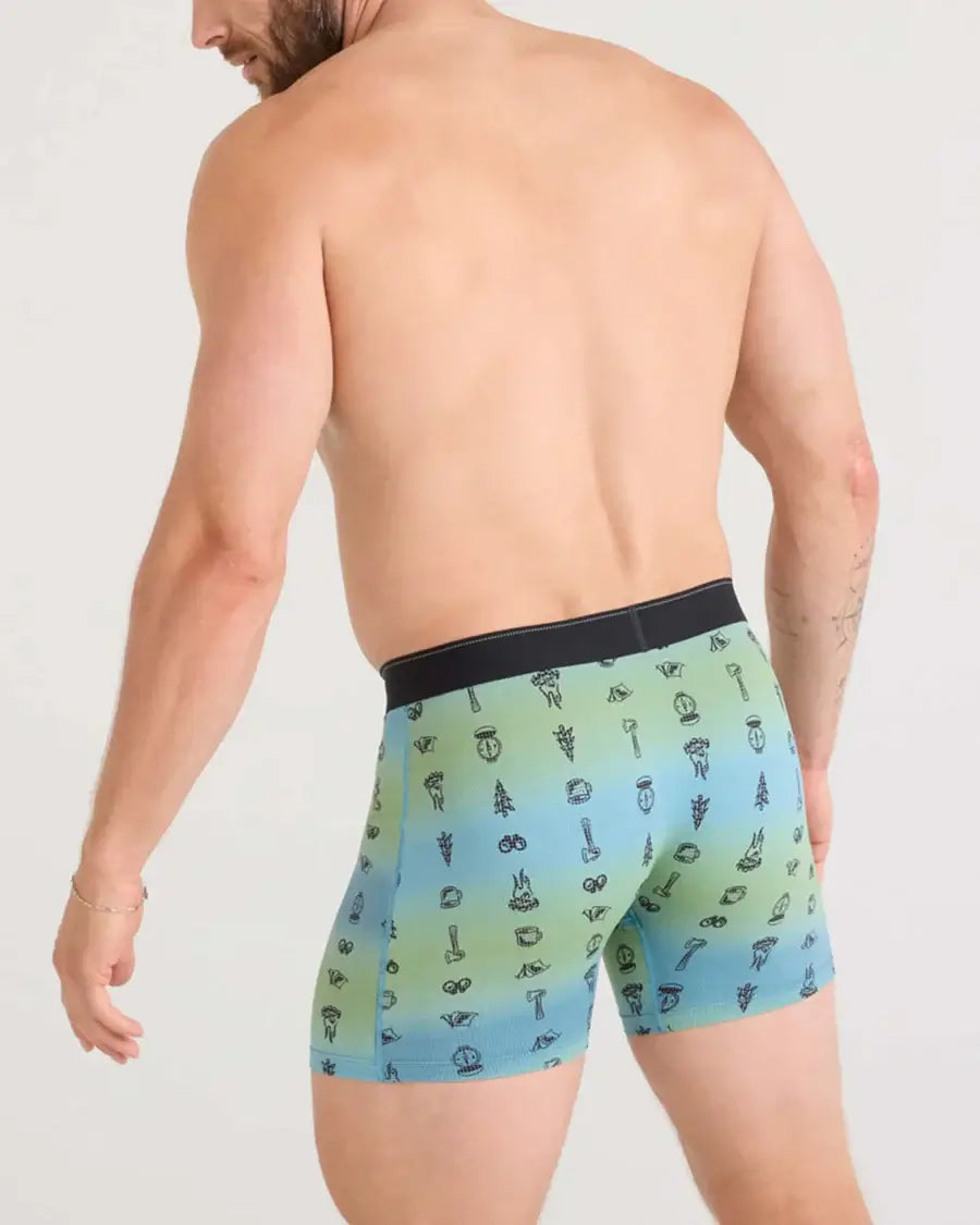 Saxx Quest QDM Boxer Brief Fly 2 Pack - Camp Ombre / Black