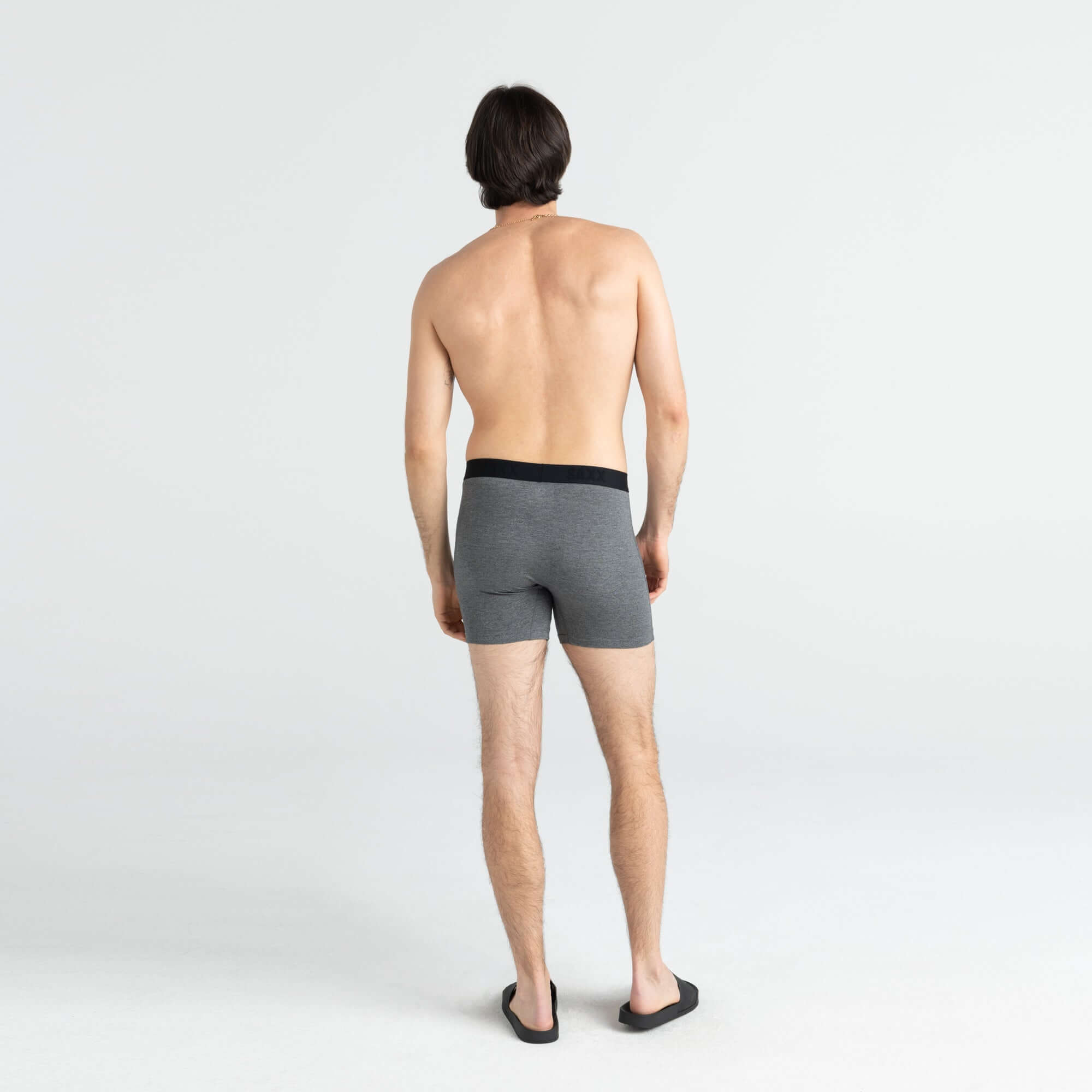 Saxx Ultra Super Soft (2 Pack) Comfort Blend Boxer Brief 5" - Black / Grey