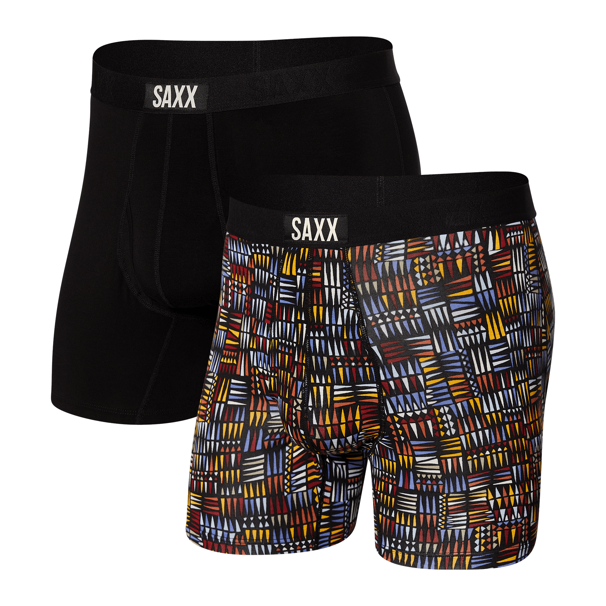 Saxx Sport Mesh 2 Pack Boxer Briefs - Black Digi DNA / Graphite