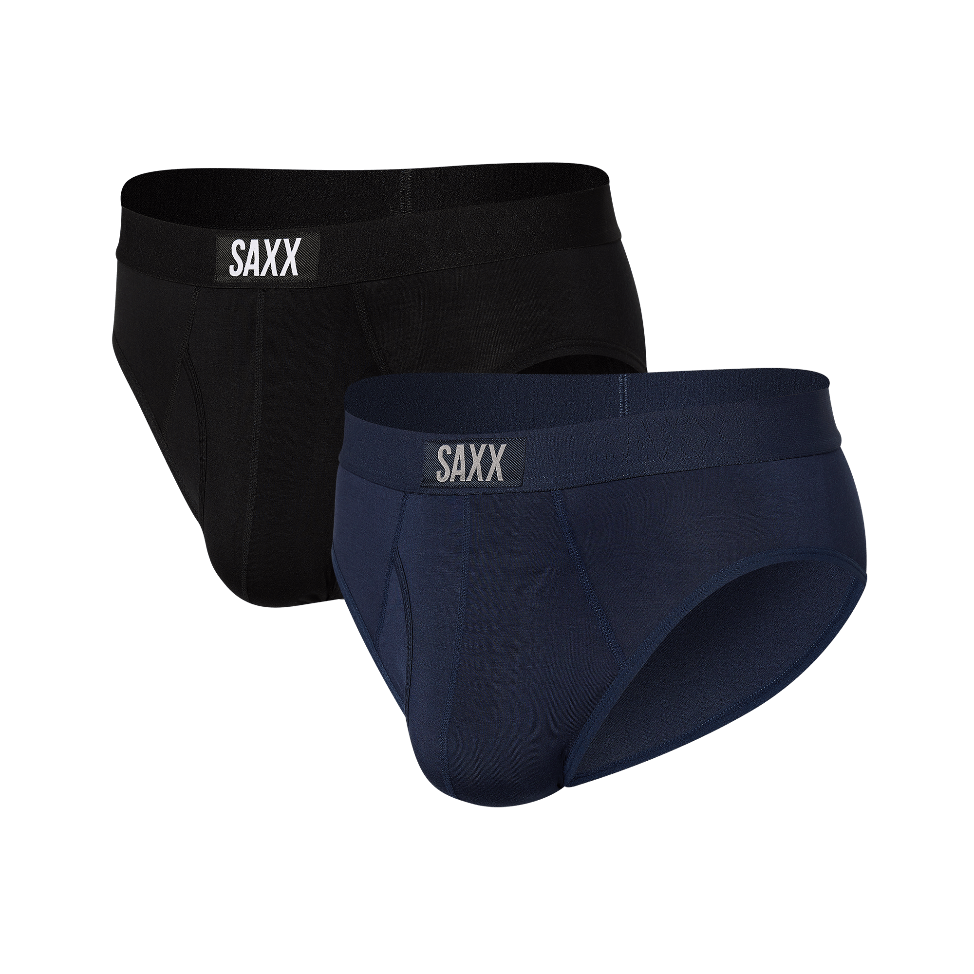 SAXX Ultra Super Soft Men’s Comfort Briefs 2 Pack – Black/Navy