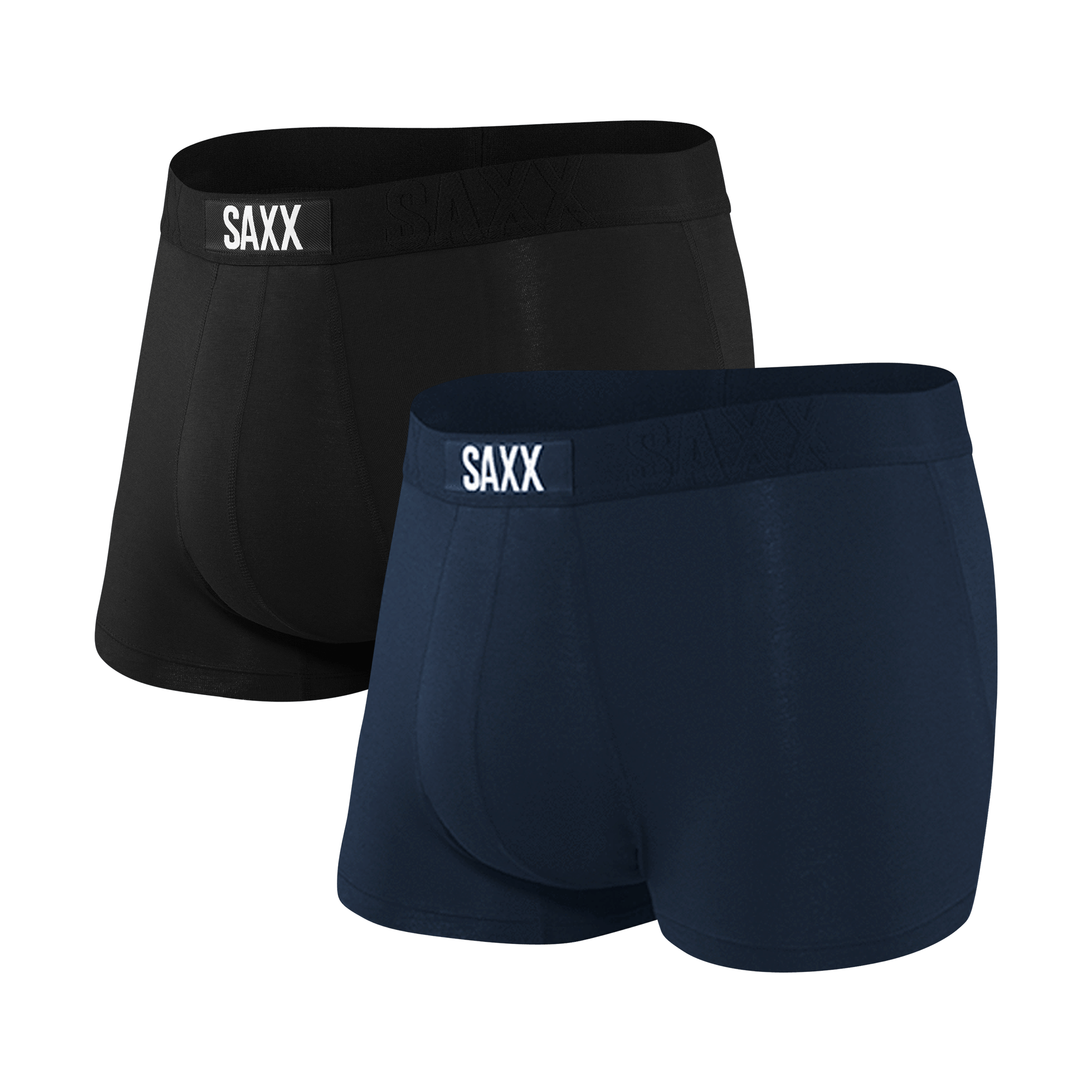Saxx Vibe Supersoft 2 Pack Trunks - Black / Navy