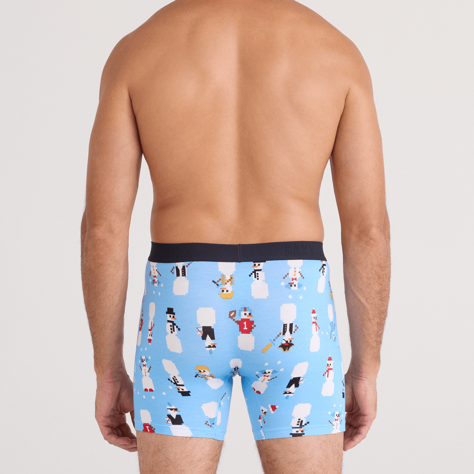 Saxx Vibe Xtra (2 Pack) Soft Comfort Boxer Brief 6" – Frosty the Gamer / Black