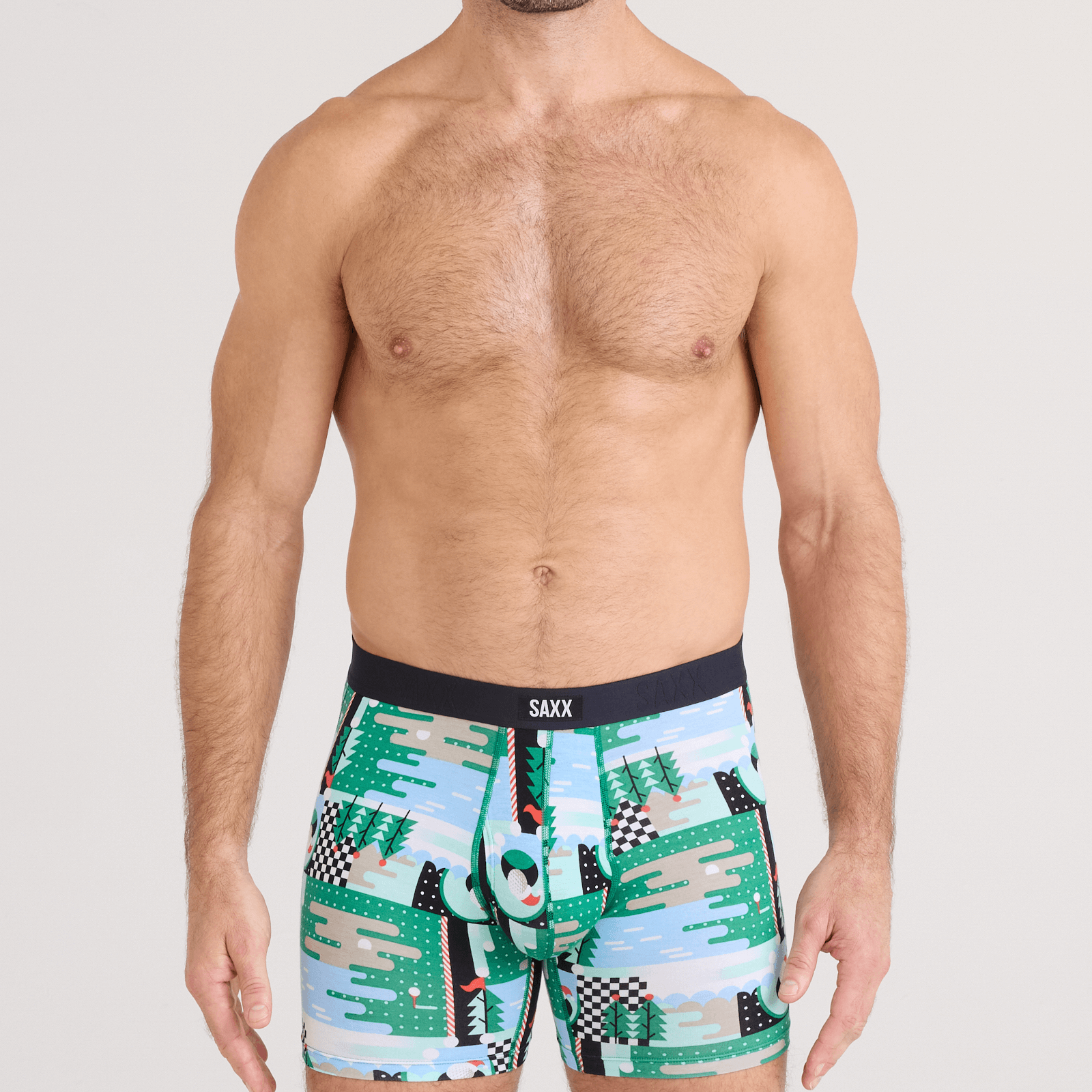 Saxx Vibe Xtra 2-Pack Soft Comfort Boxer Brief 6" – Geo Golf / Black