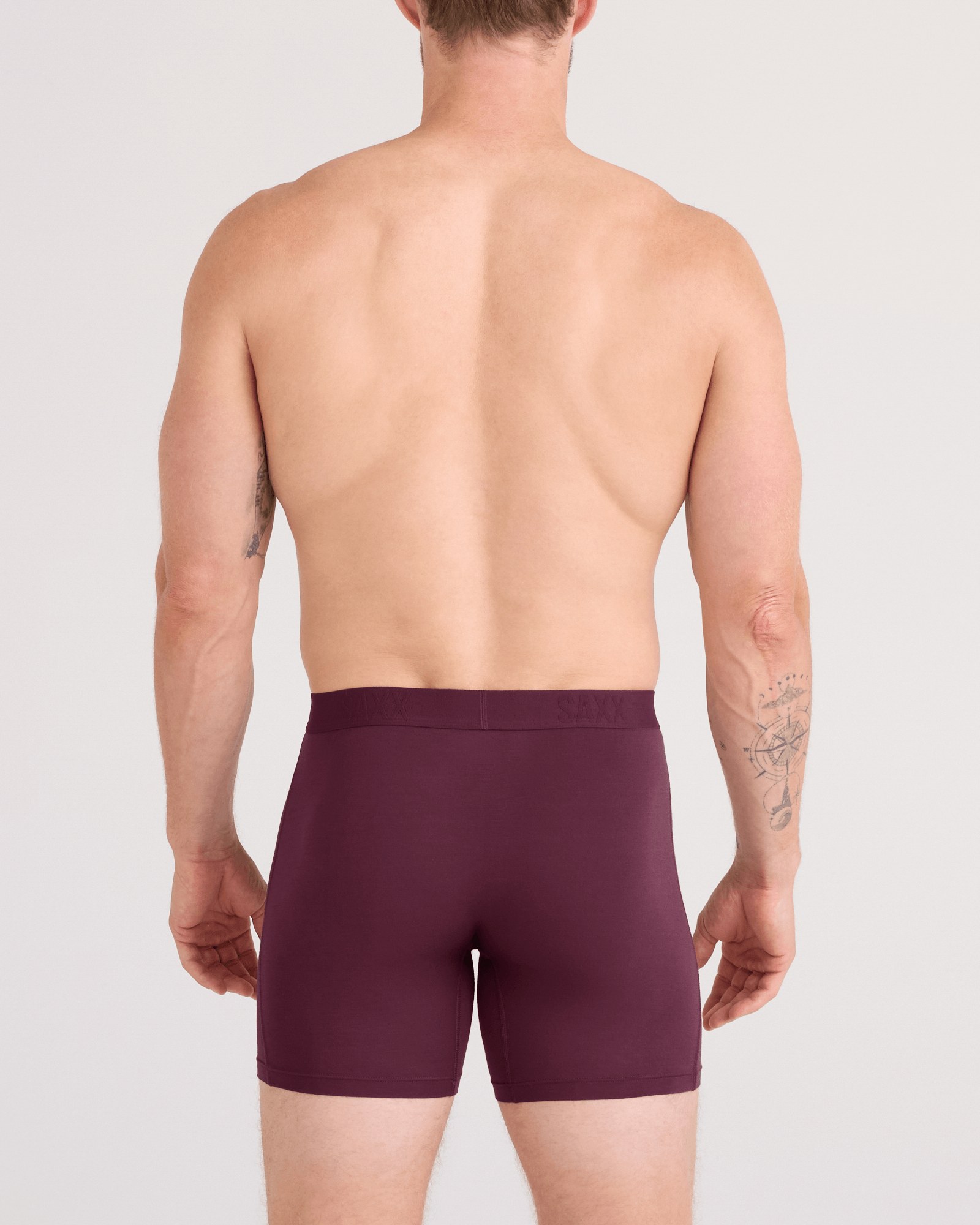 Saxx Vibe Xtra 2-Pack Soft Comfort Boxer Brief 6" – Maroon, Washed Indigo