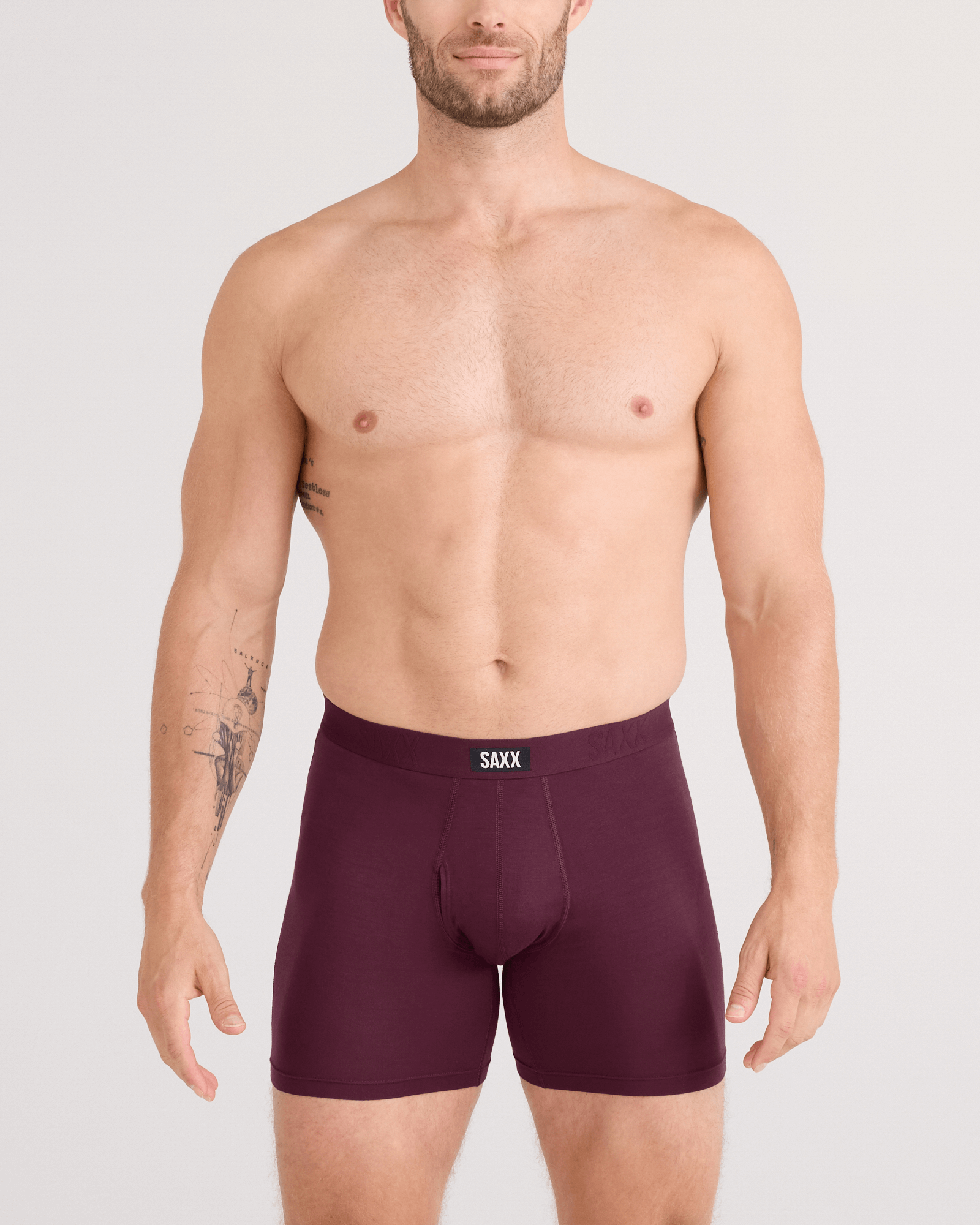 Saxx Vibe Xtra 2-Pack Soft Comfort Boxer Brief 6" – Maroon, Washed Indigo