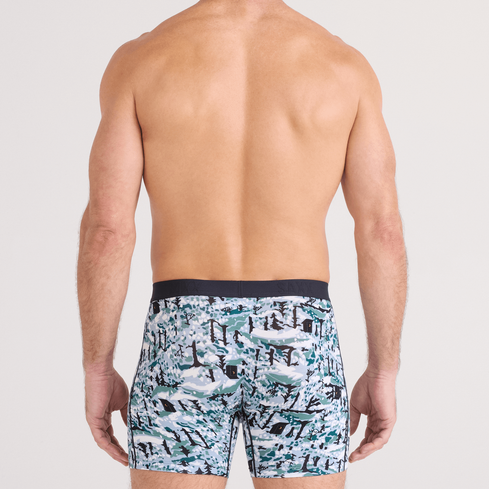 Saxx Vibe Xtra 2-Pack Soft Comfort Boxer Brief 6" – Snow Shadow/Black