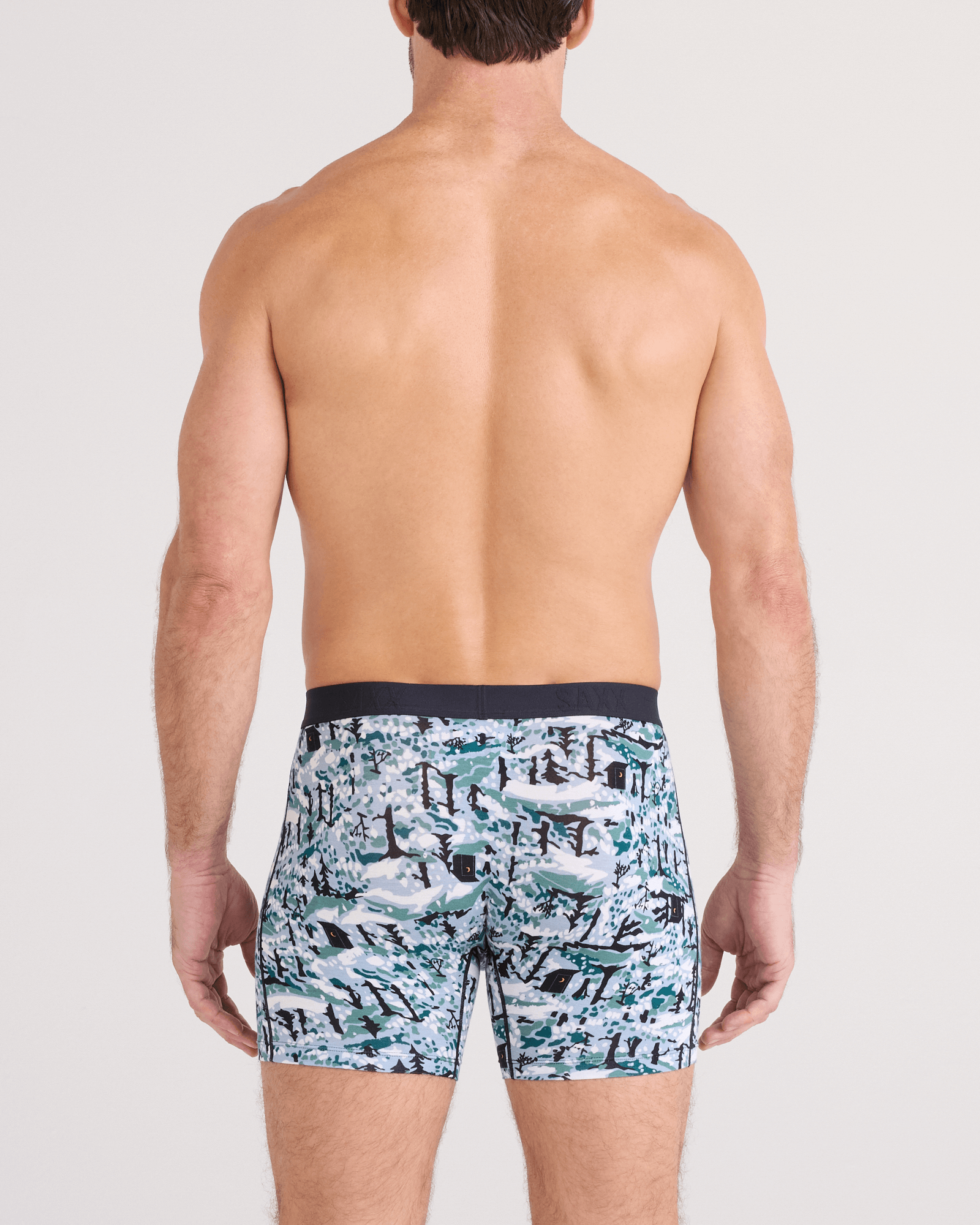 Saxx Vibe Xtra 2-Pack Soft Comfort Boxer Brief 6" – Snow Shadow/Black