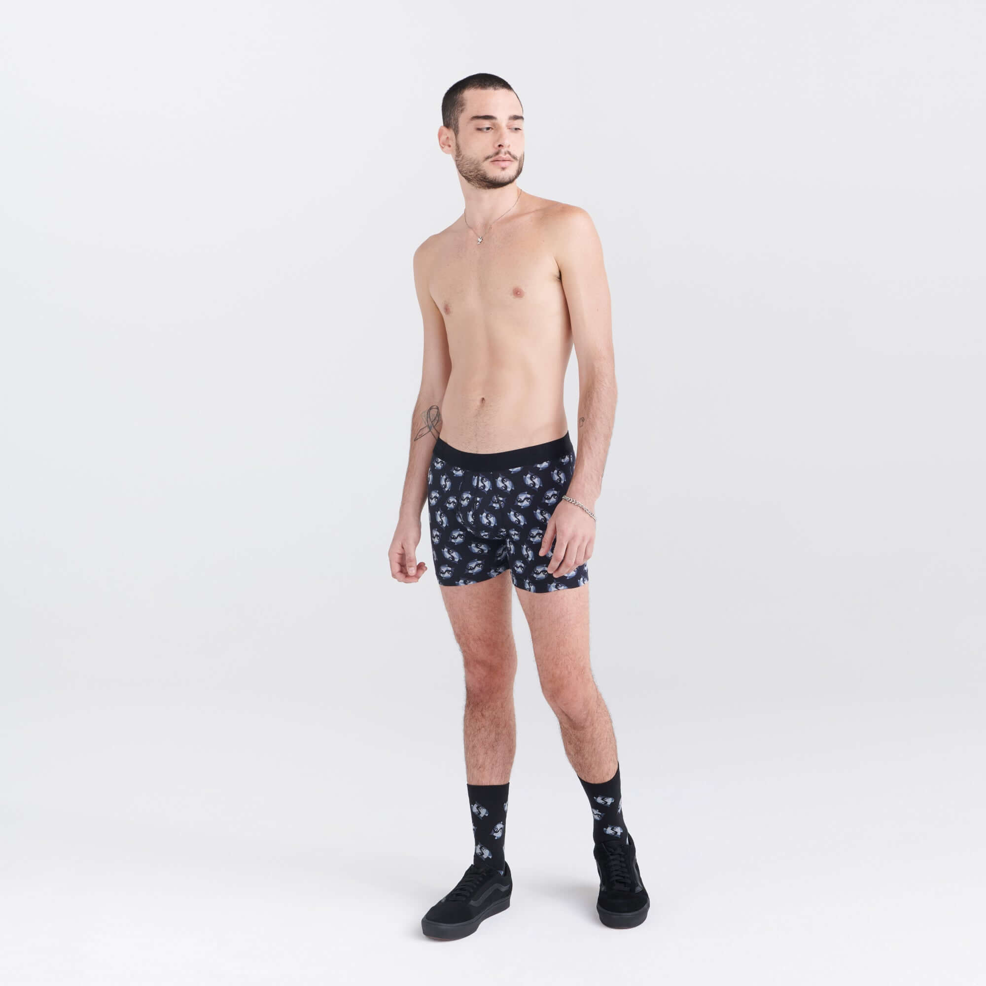 SAXX DROPTEMP Cooling Cotton Boxer Briefs 2 Pack – Angler Wrangler/Grey