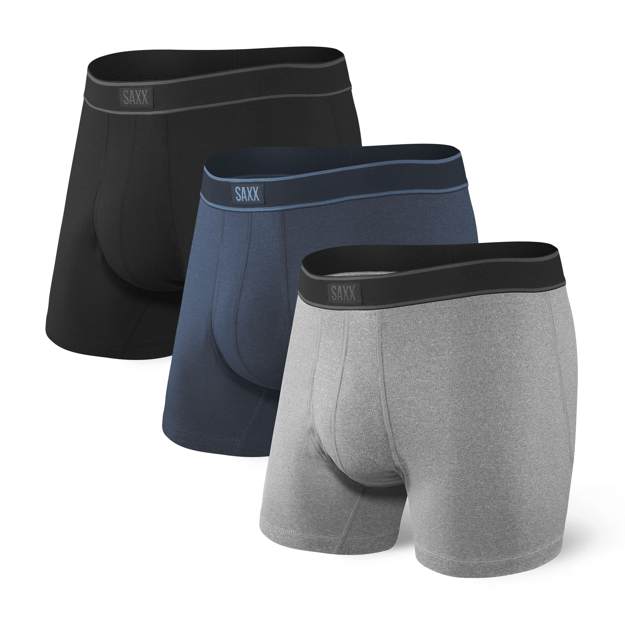 Saxx Underwear Daytripper 3 Pack Boxer briefs - Black/Grey/Navy