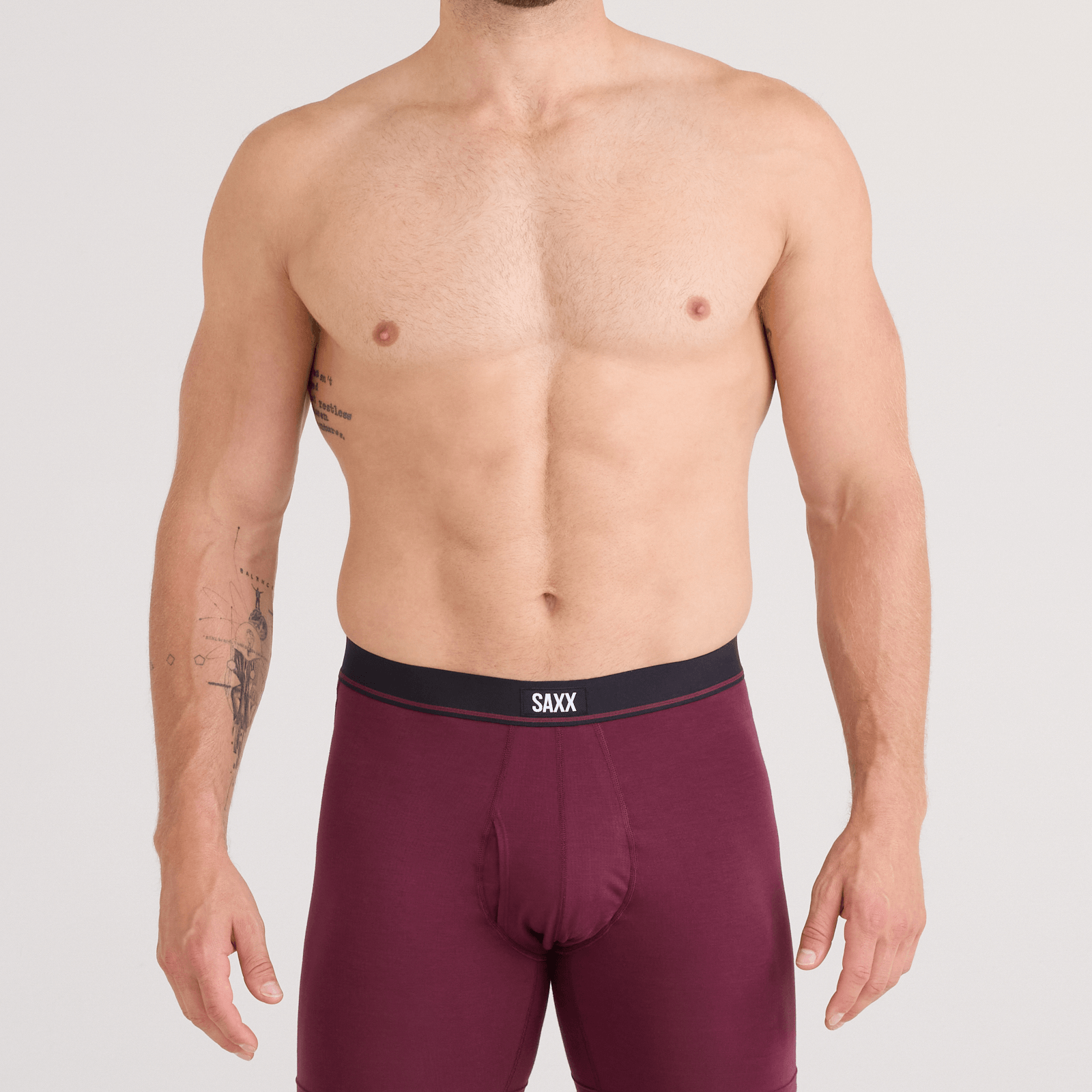 SAXX Essential Cotton Boxer Brief Fly 3-Pack – Tradewinds / Indigo / Maroon