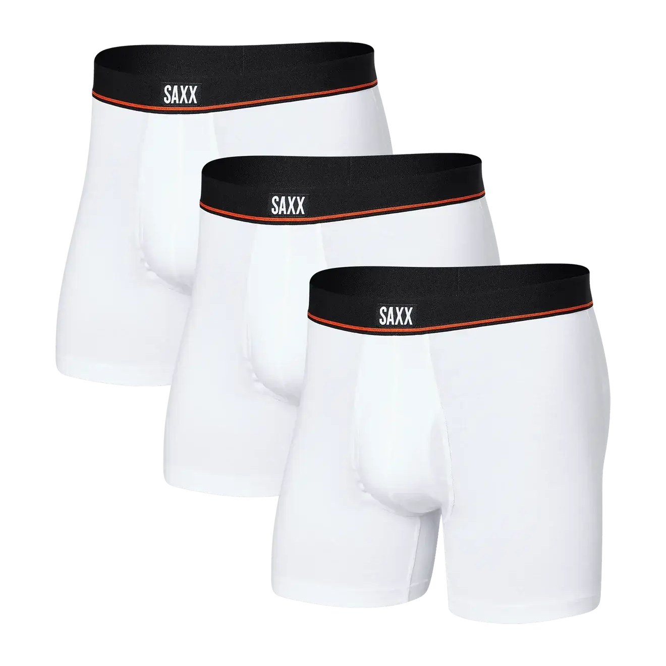 Saxx Non Stop Stretch Cotton 3 Pack Boxer Briefs - White
