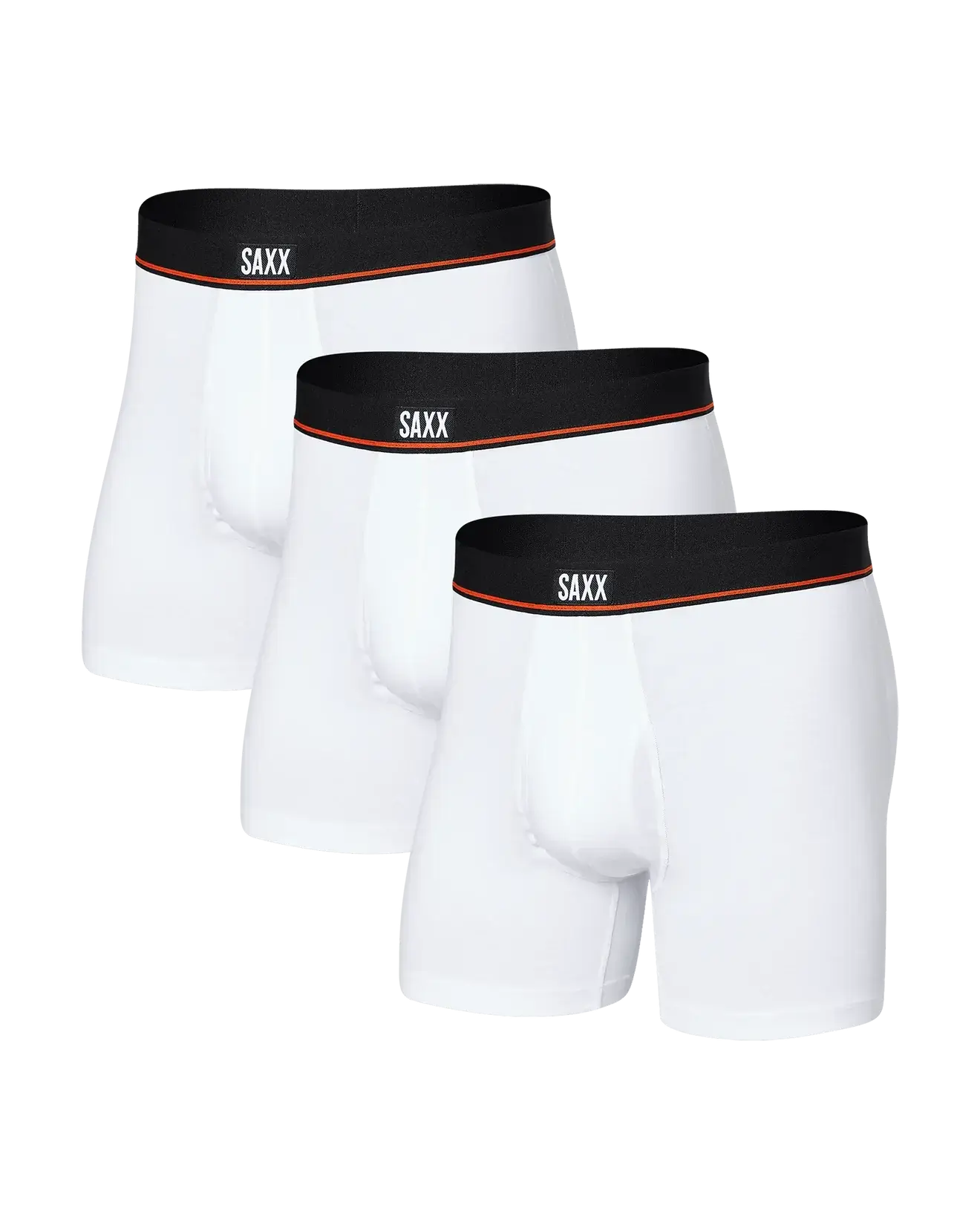 Saxx Non Stop Stretch Cotton 3 Pack Boxer Briefs - White
