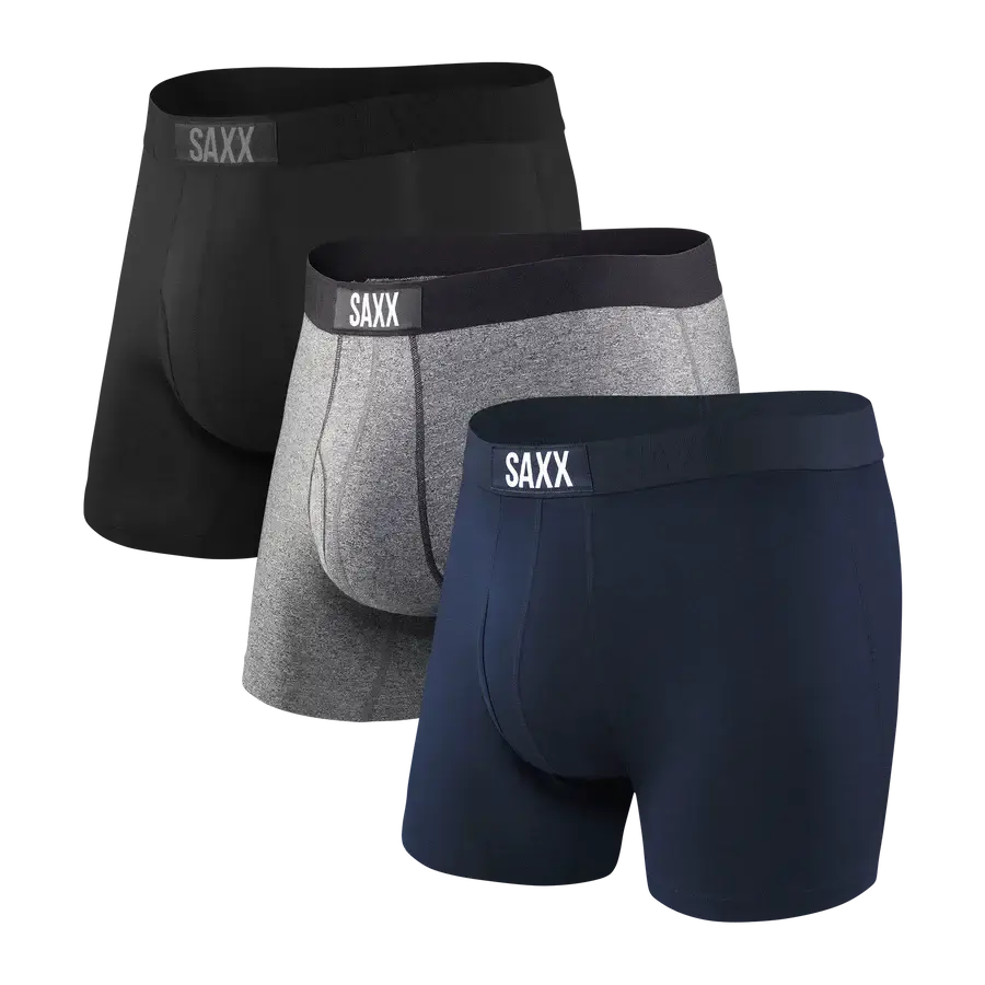 Saxx Ultra Super Soft (3 Pack) Comfort Blend Boxer Brief 5" - Classic Ultra 18