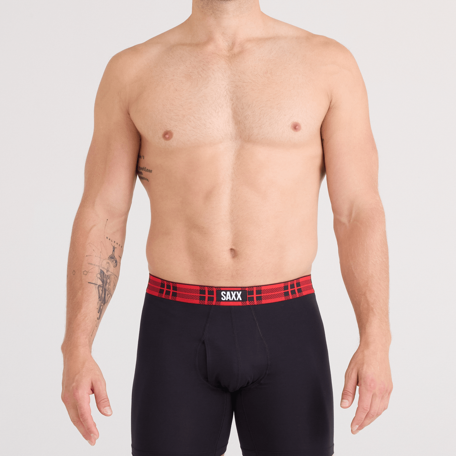 Saxx Vibe Xtra 3 Pack Soft Comfort Boxer Brief 6" – Sweet Stripe / Check WB / Black