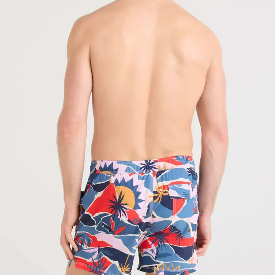 Saxx Oh Buoy 2N1 Stretch Swim Trunk 5" with liner - Break of Dawn-Blue