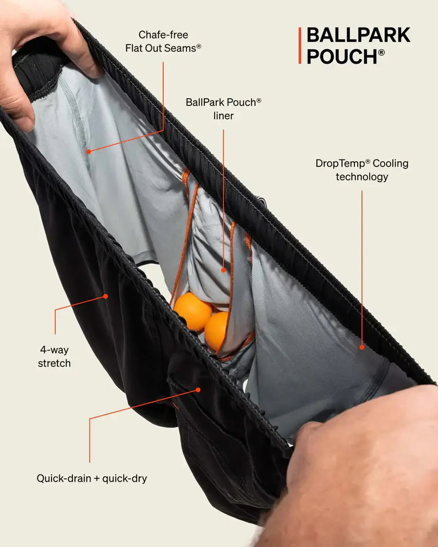 Saxx Oh Buoy 2N1 Stretch Swim Trunk 5" with liner - Diamondhead-Black