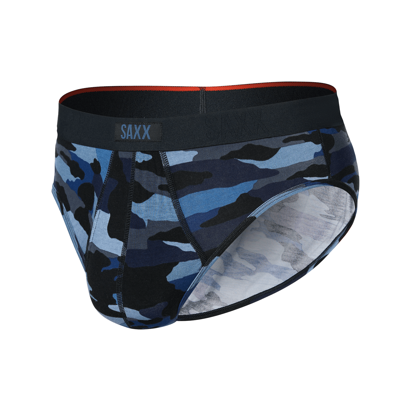Saxx Underwear Vibe Xtra 1 Pack Briefs - Cloudbank Camo-Navy