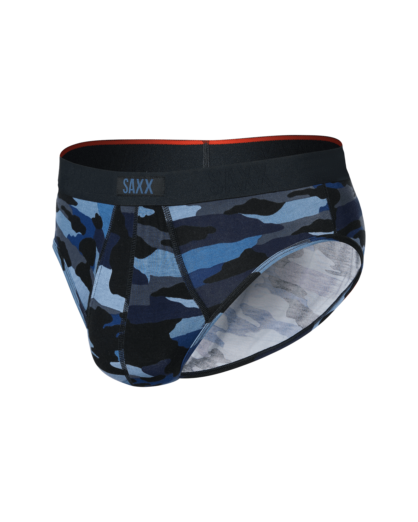 Saxx Underwear Vibe Xtra 1 Pack Briefs - Cloudbank Camo-Navy