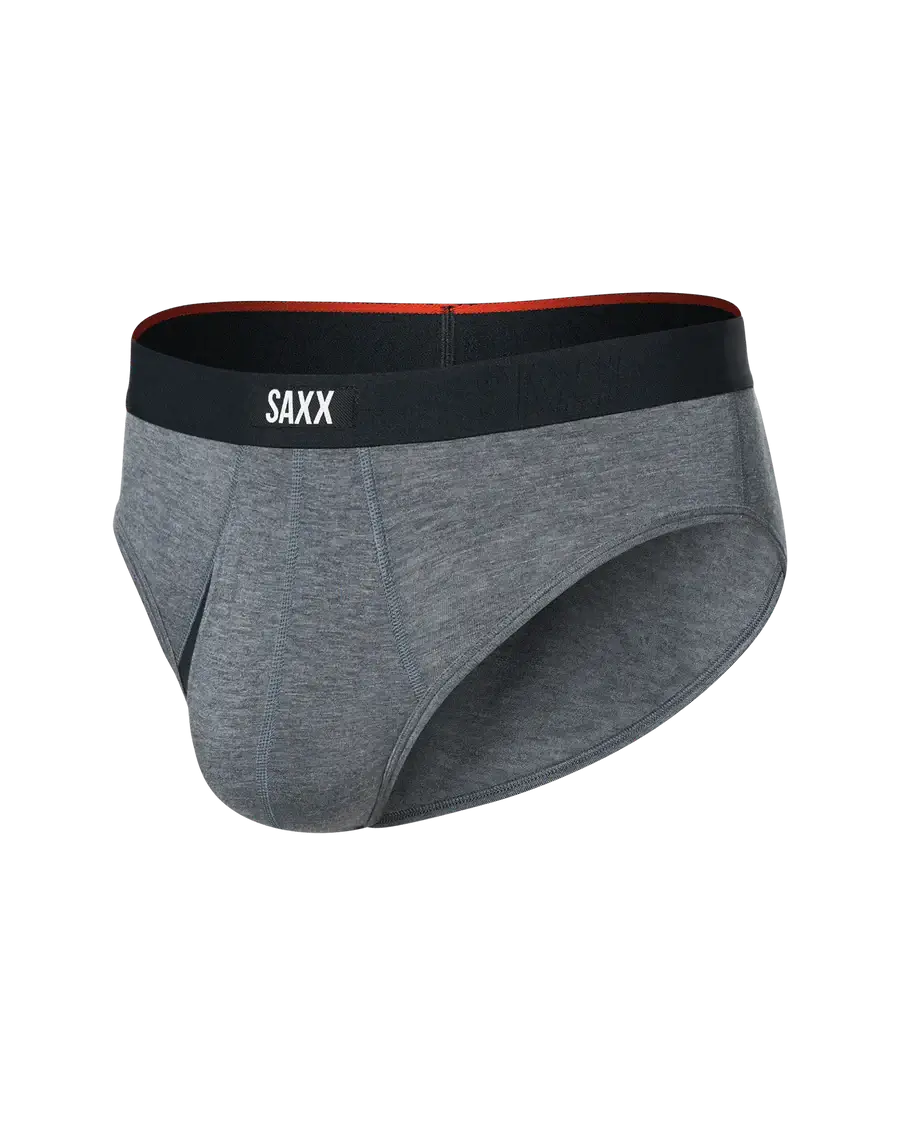 Saxx Underwear Vibe Xtra 1 Pack Soft Comfort Briefs - Dark Grey Heather
